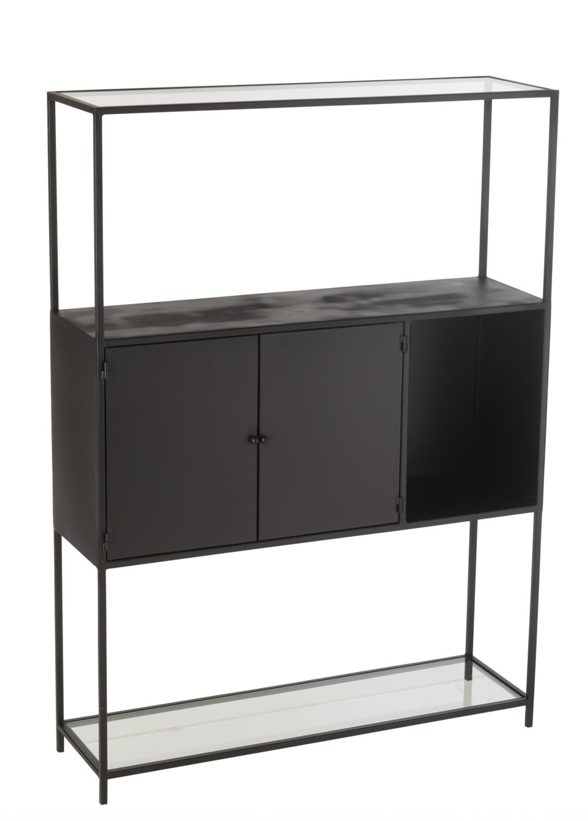 Etagère métal mat 2 portes + 2 niveaux