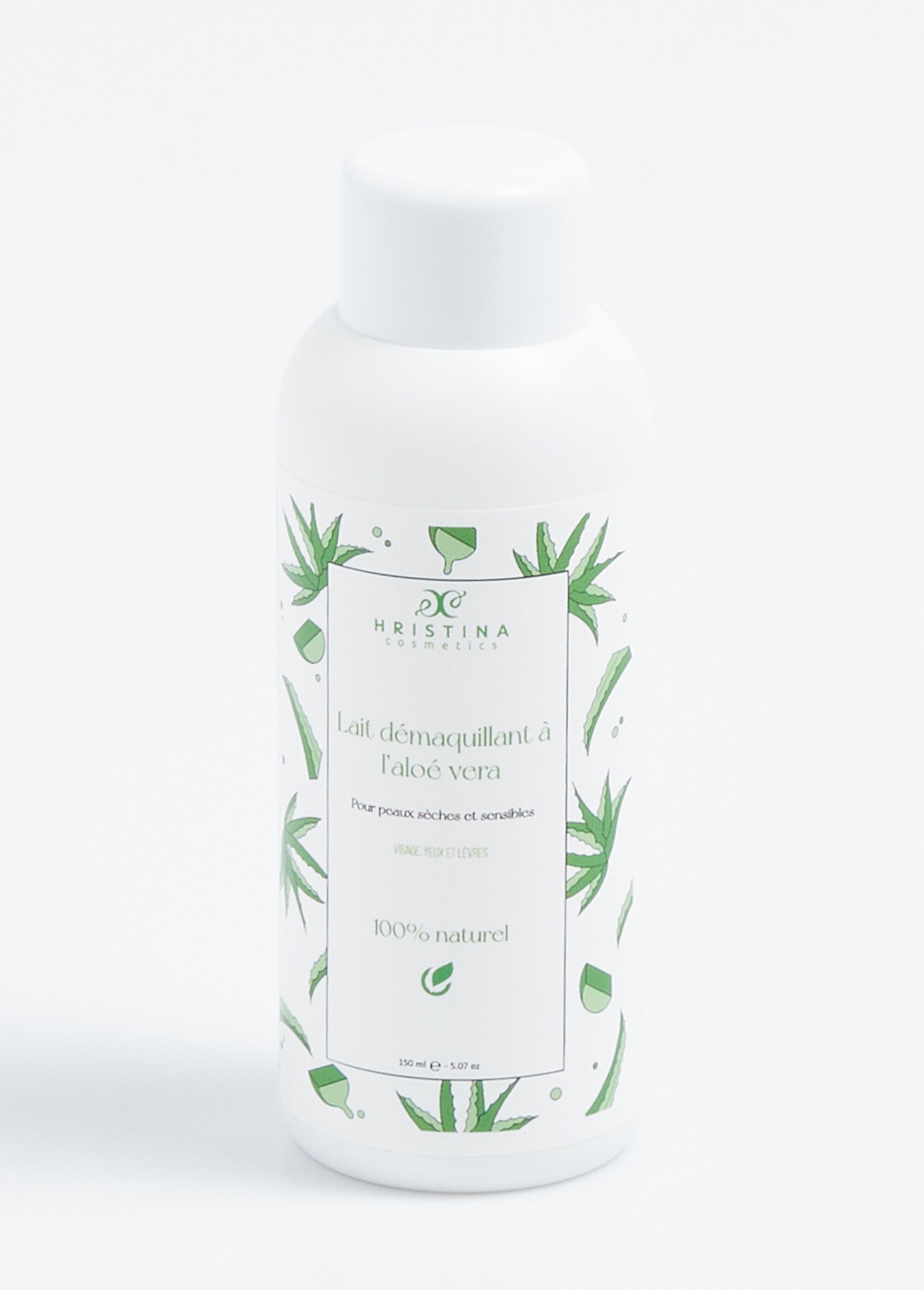 Lait nettoyant et démaquillant aloé vera Blanc COSLAITDEM FA1