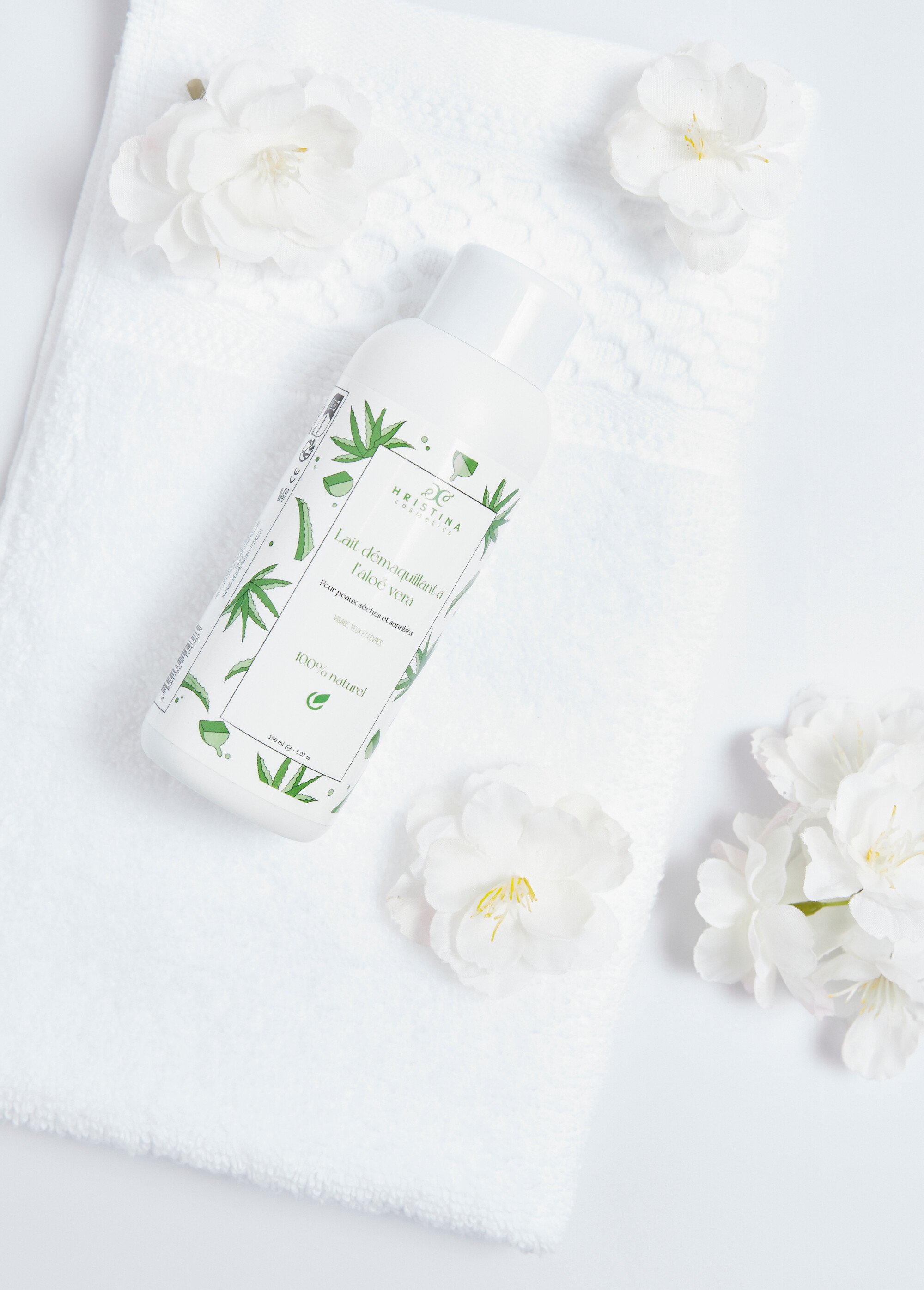 Lait nettoyant et démaquillant aloé vera Blanc COSLAITDEM SF1