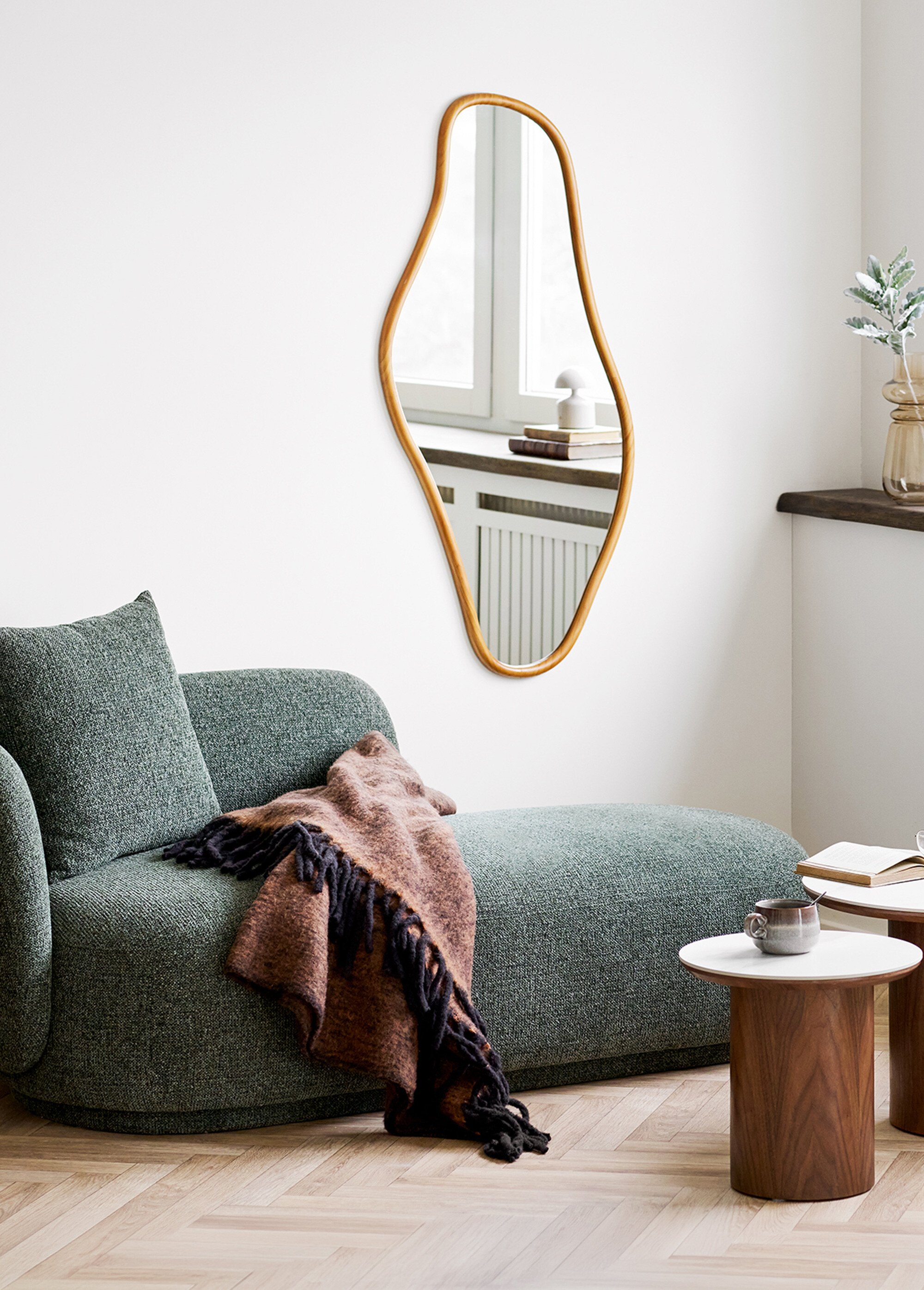 Miroir contour organique en pin BRANDSBY Beige HN-4001722 SI1