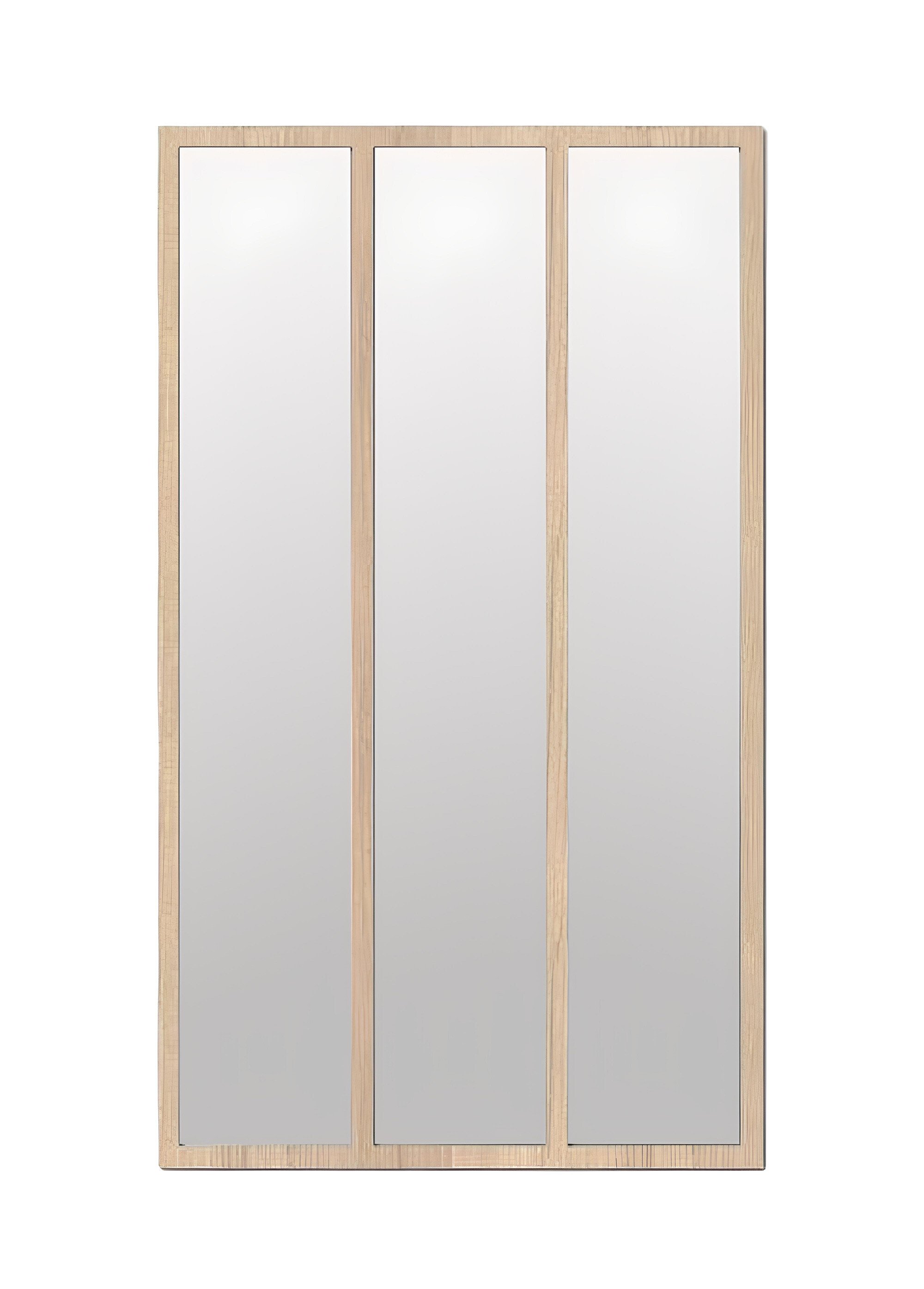 Miroir façon fenêtre, cadre bois Beige NOR-24920 FA1