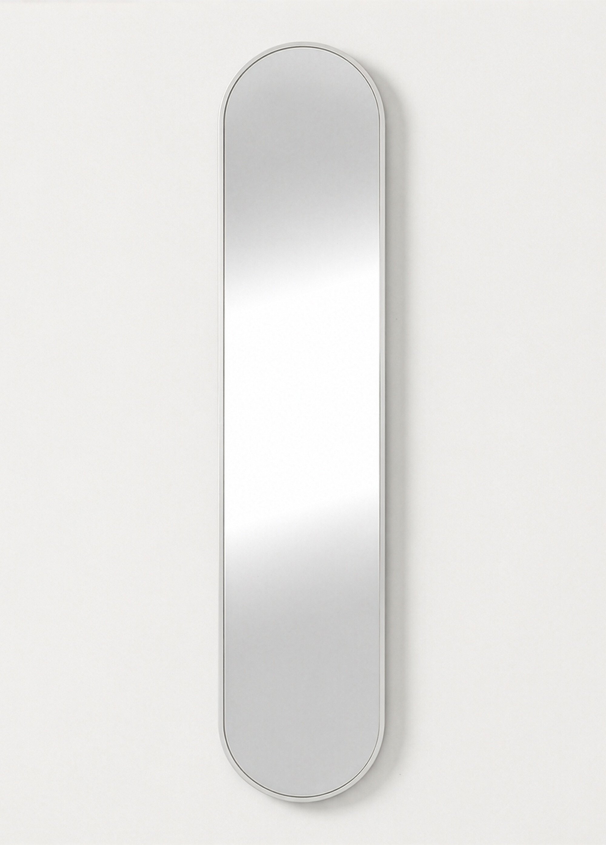 Miroir ovale contour argenté HENNETVED