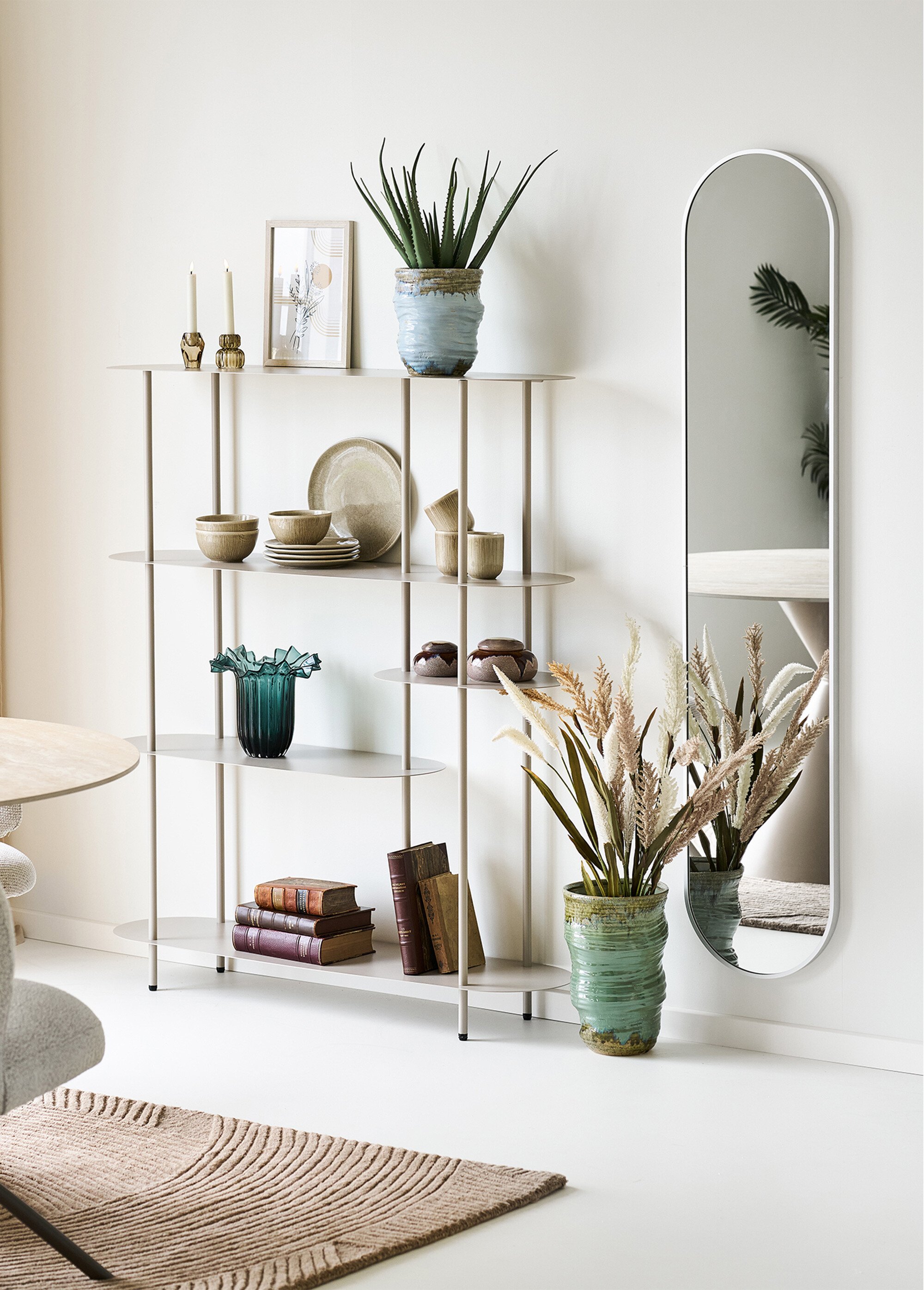 Miroir ovale contour argenté HENNETVED Argenté HN-4001721 SI1