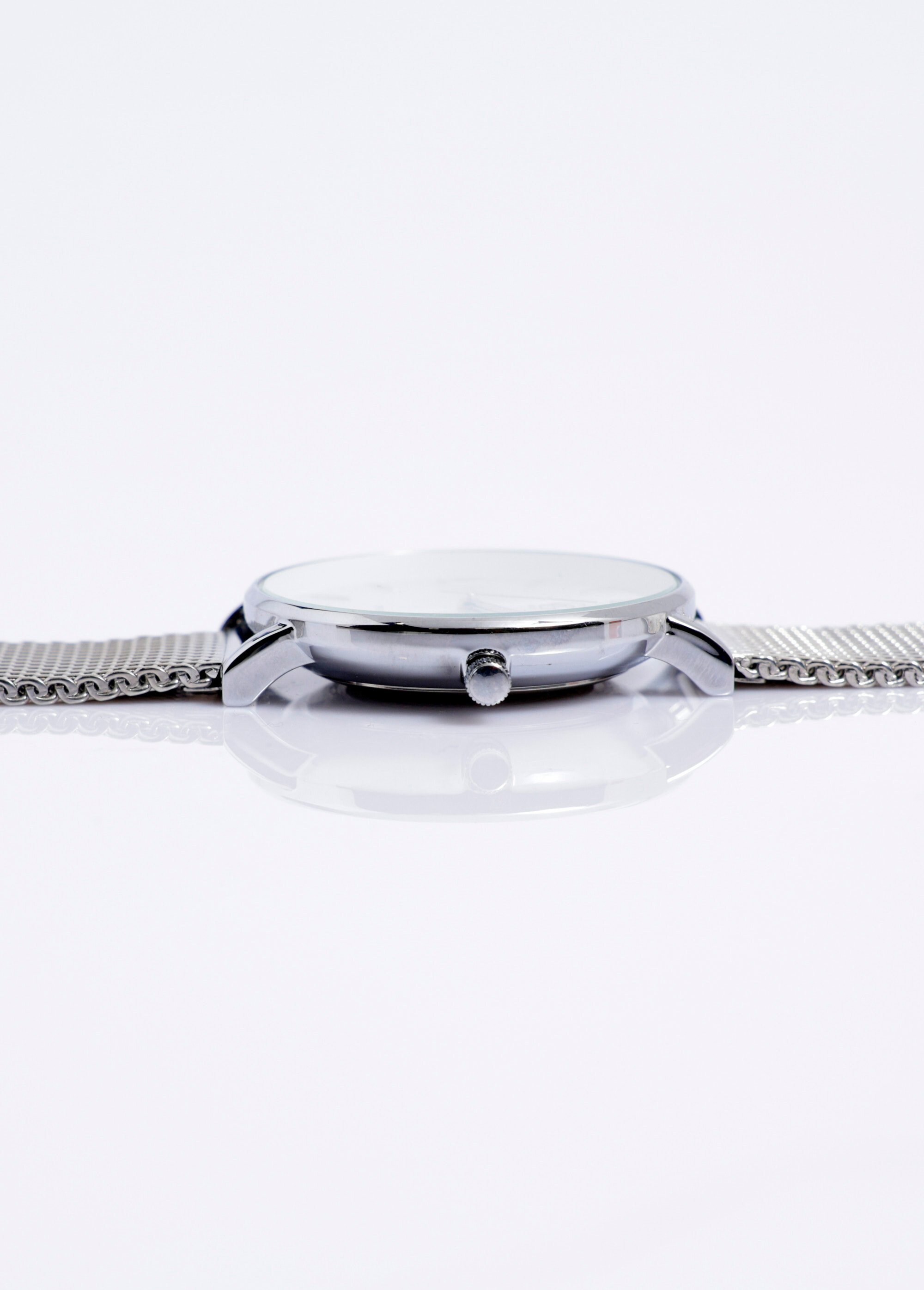 Montre ronde bracelet maille milanaise 1G Blanc FASKC6494-14 DE2