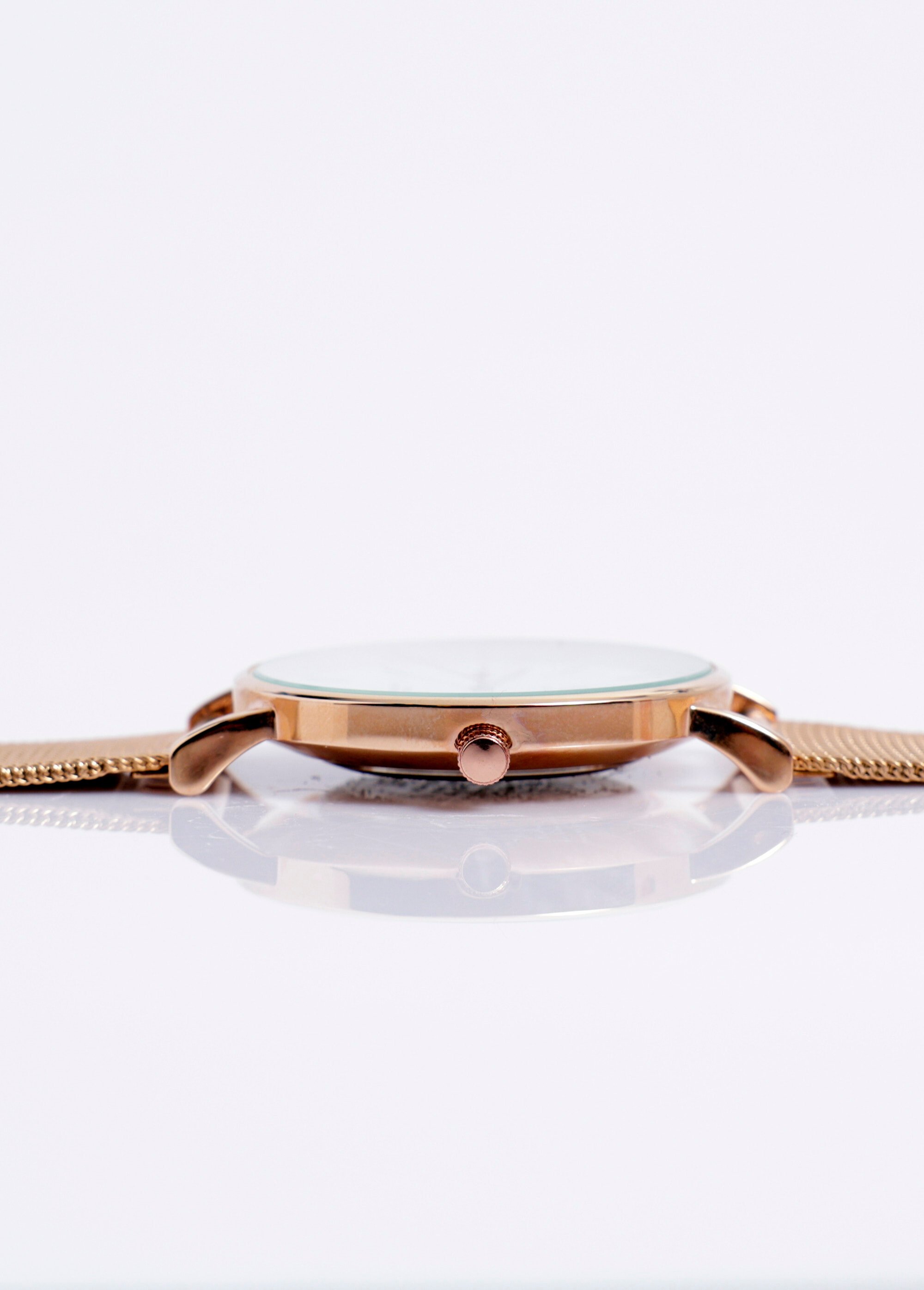 Montre ronde bracelet maille milanaise 2R Blanc FAS1516M DE2