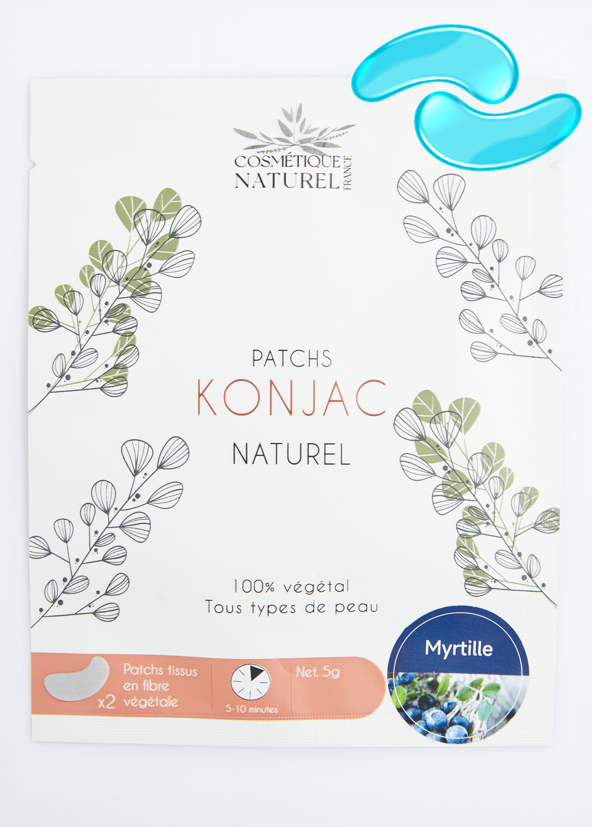 Patchs contours des yeux konjac-myrtille
