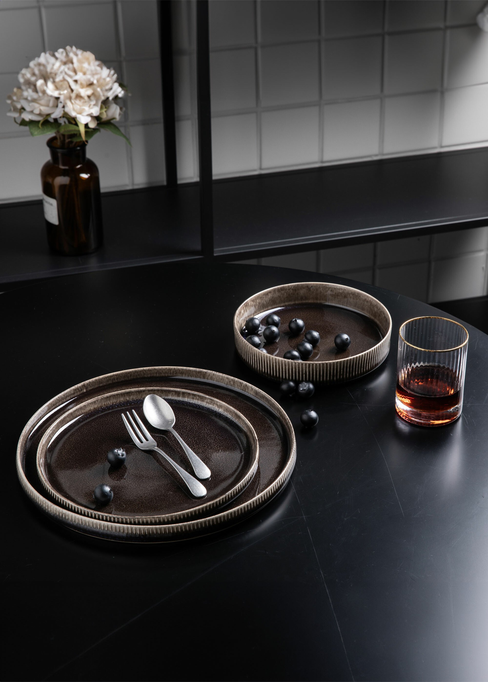 Service 18 pièces, thème Cappuccino Marron 9210450 FA3