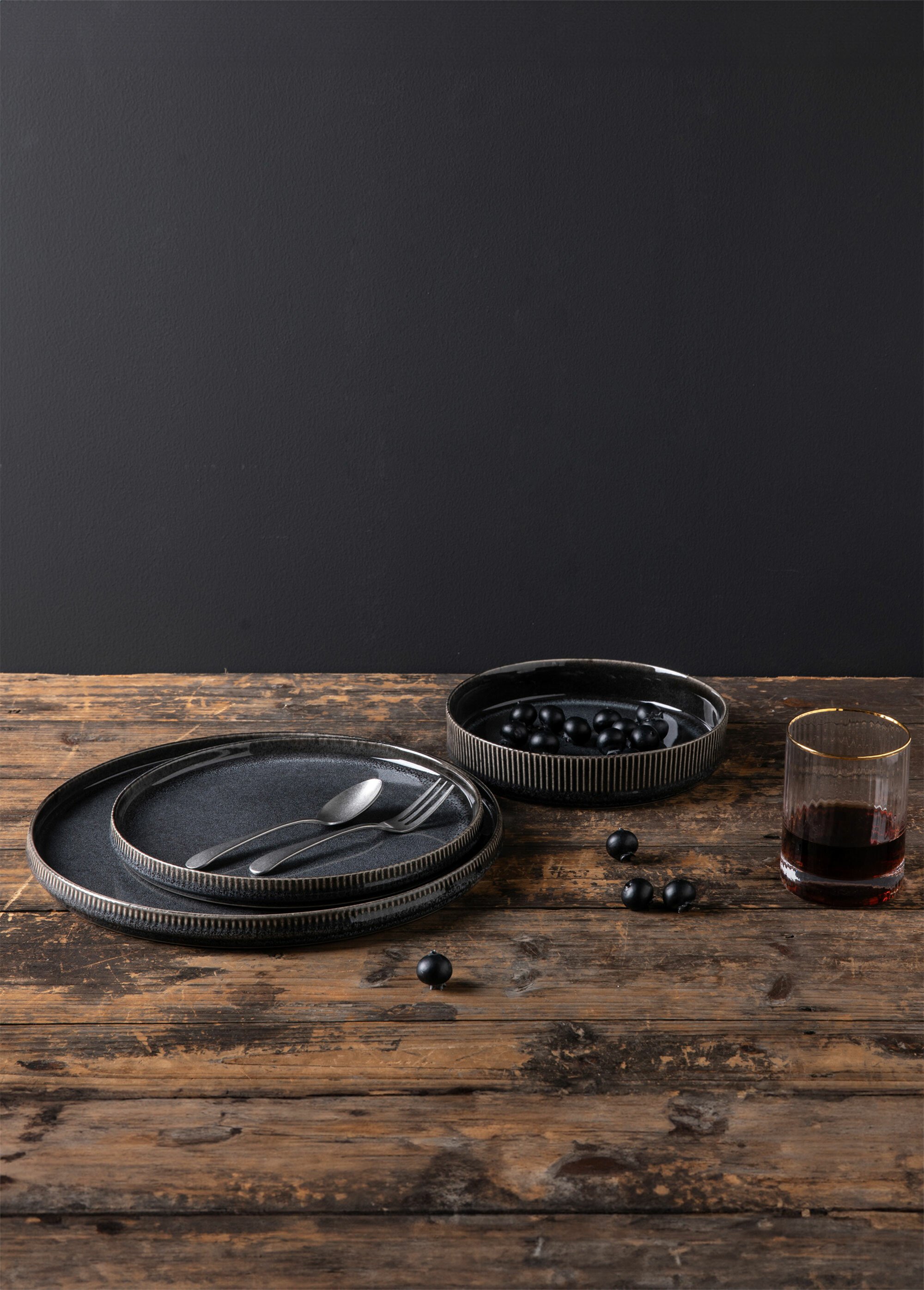 Service 18 pièces "Charbon" Noir 9210555 FA2