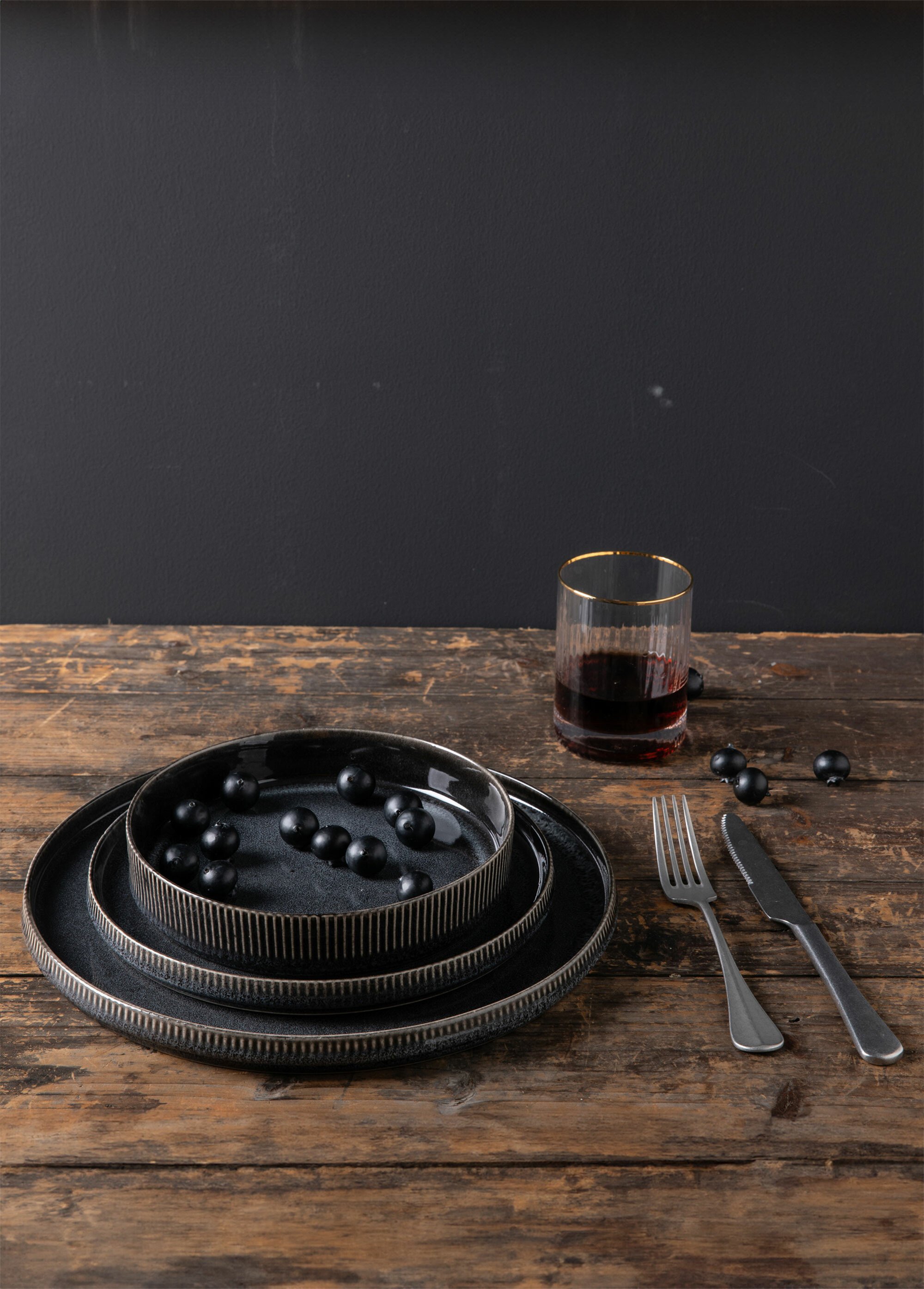 Service 18 pièces "Charbon" Noir 9210555 FA3