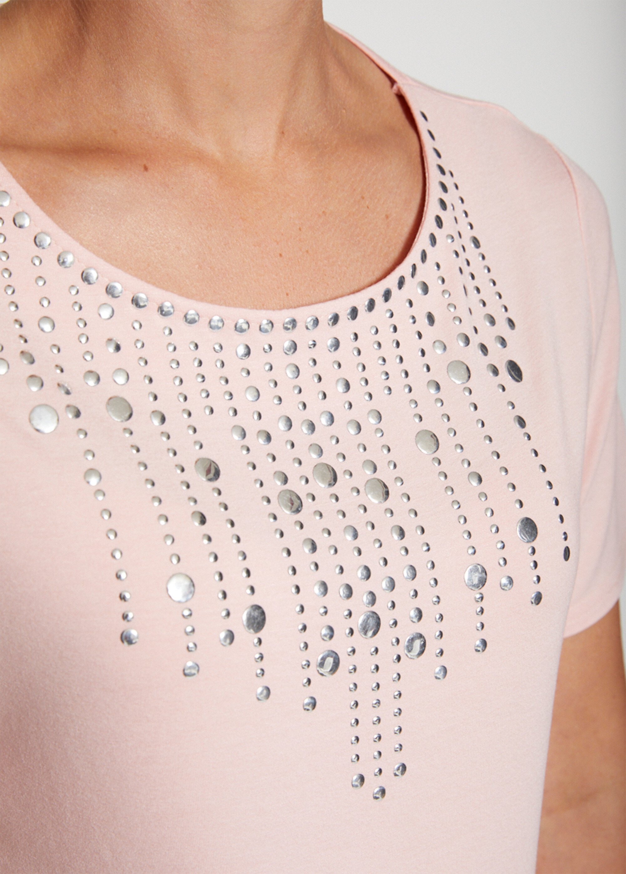 T-shirt manches courtes clouté fantaisie