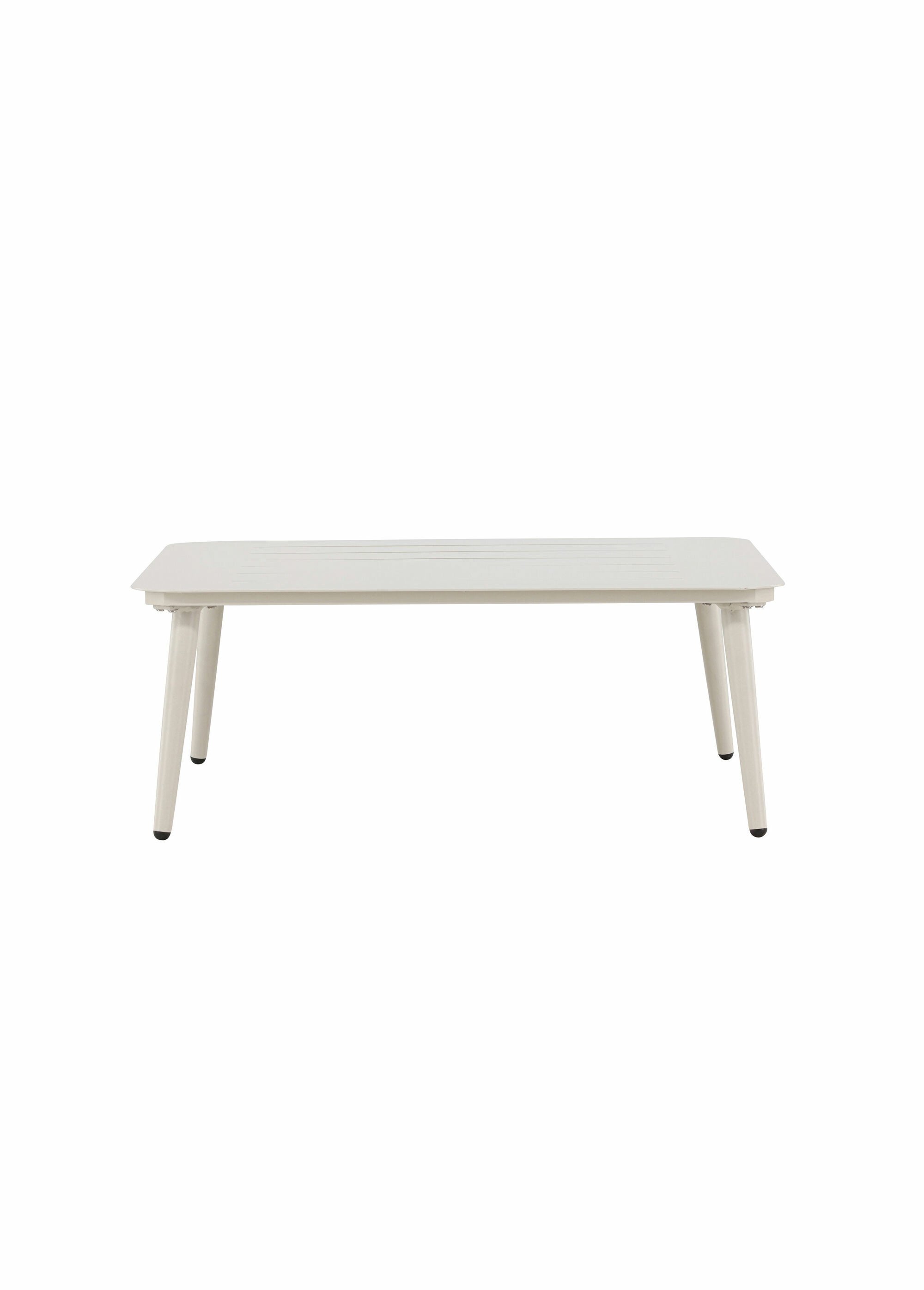 Table basse carrée, aluminium rainuré