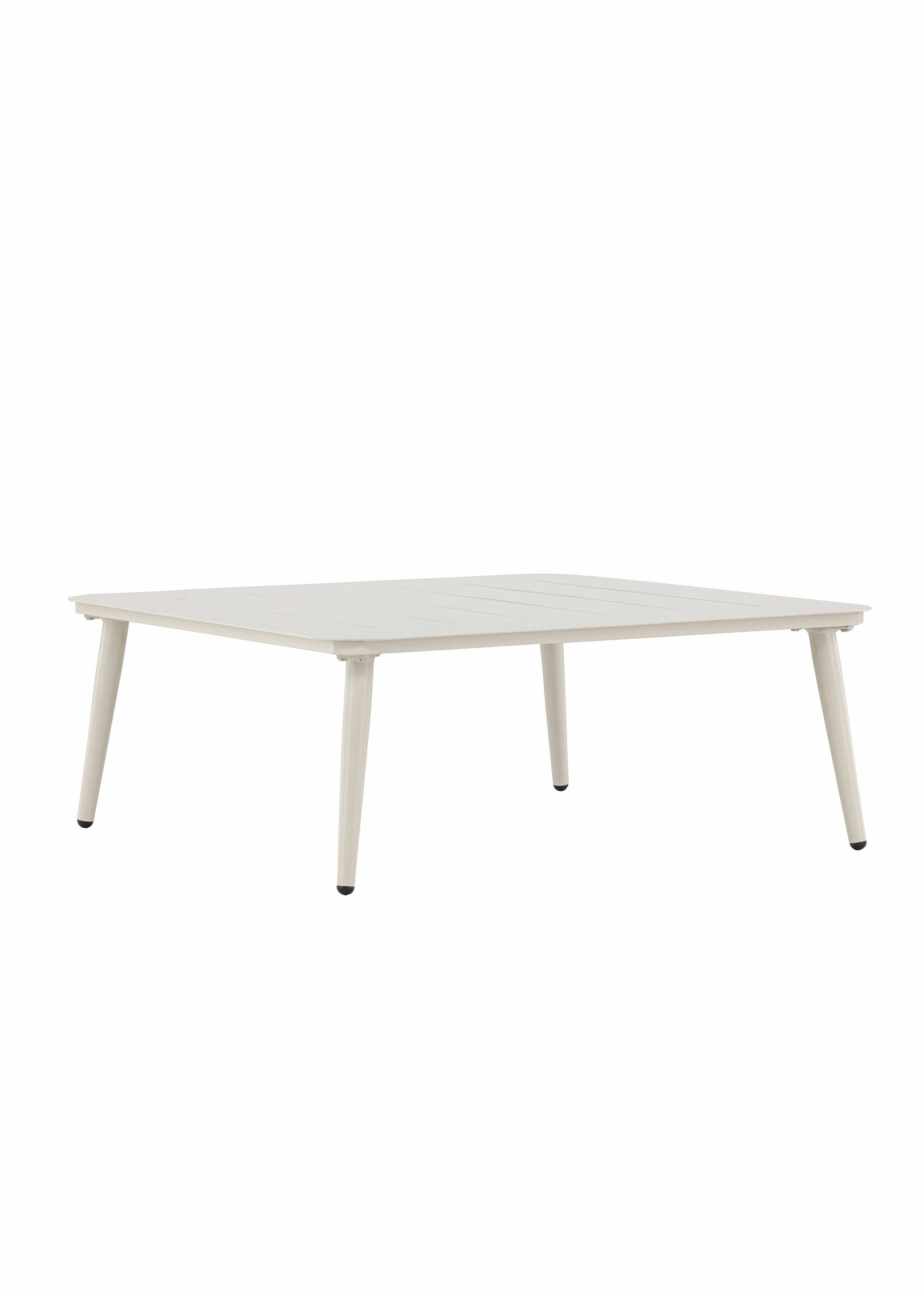 Table basse carrée, aluminium rainuré BEIGE VEN-6982-102 FA1