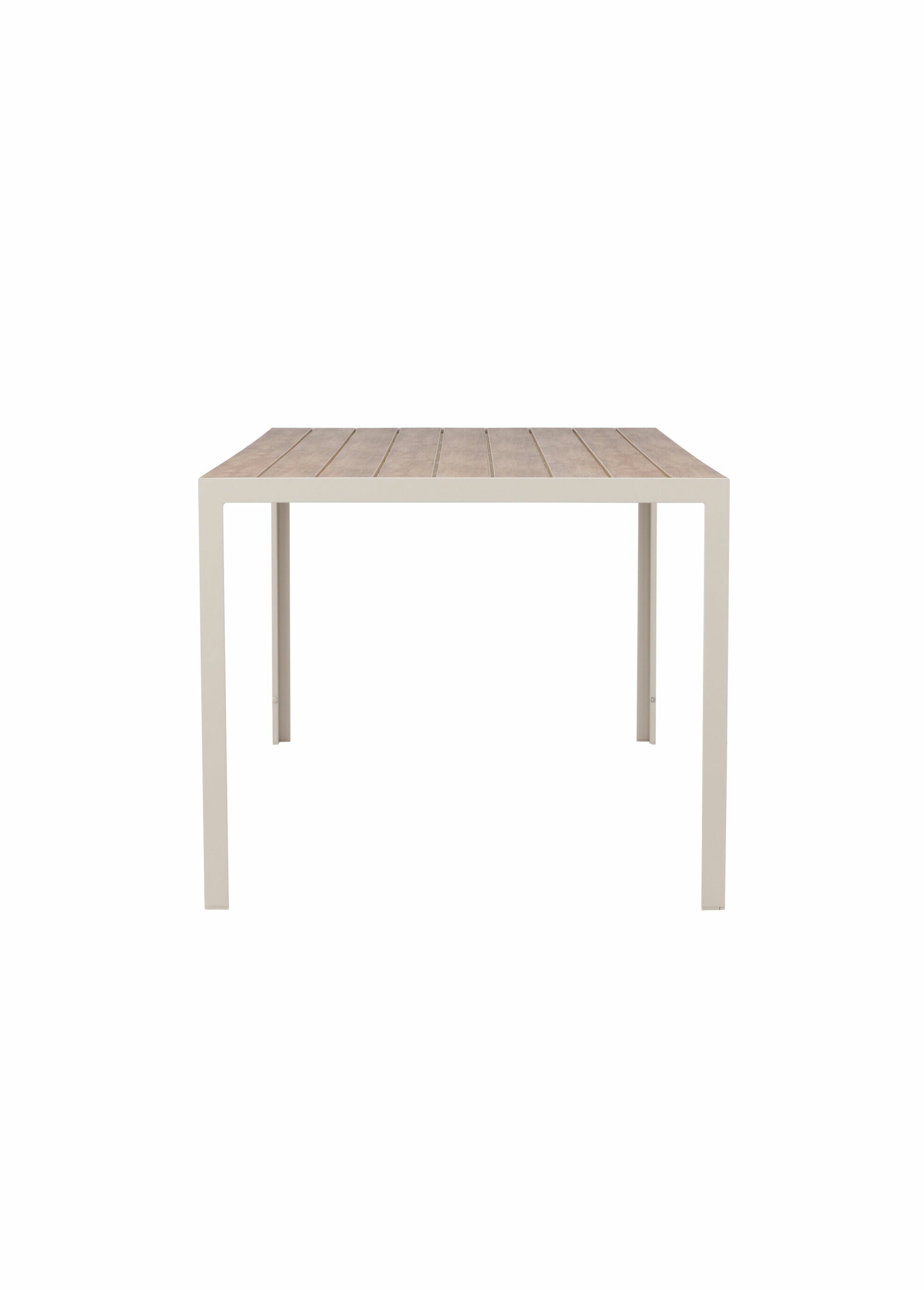 Table de jardin aluminium, dessus teck BEIGE VEN-4143-402 DO1
