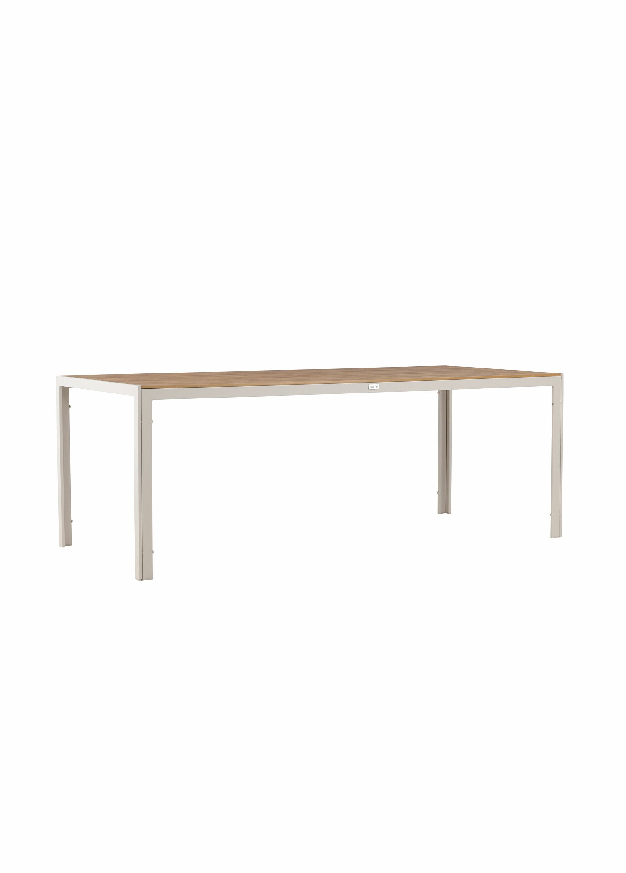 Table de jardin aluminium, dessus teck BEIGE VEN-4143-402 FA1