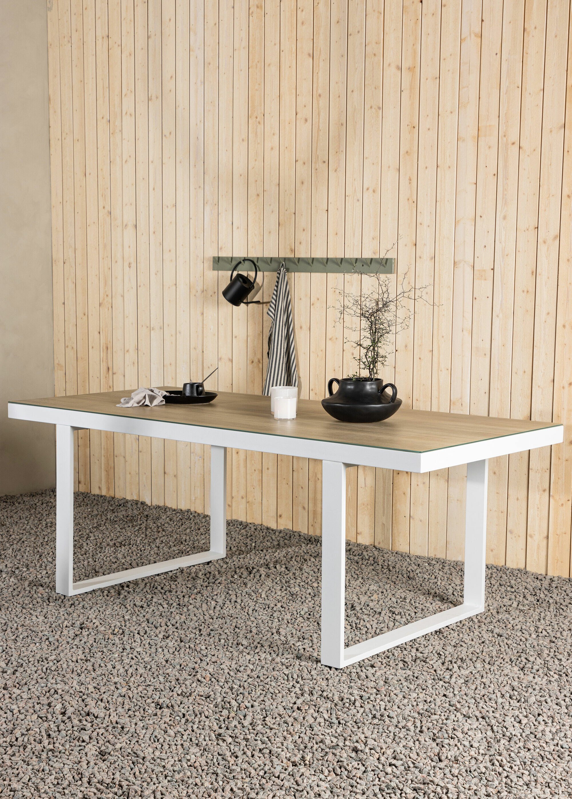 Table de jardin design alu, 6 personnes BLANC VEN-6948-101 SI1