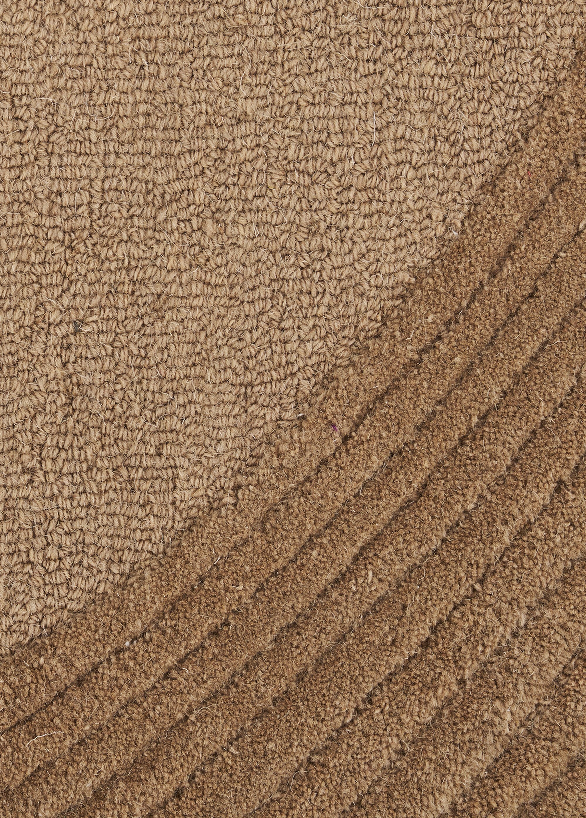 Tapis graphique pure laine tufté main 2F Marron HN-3981534 DE2