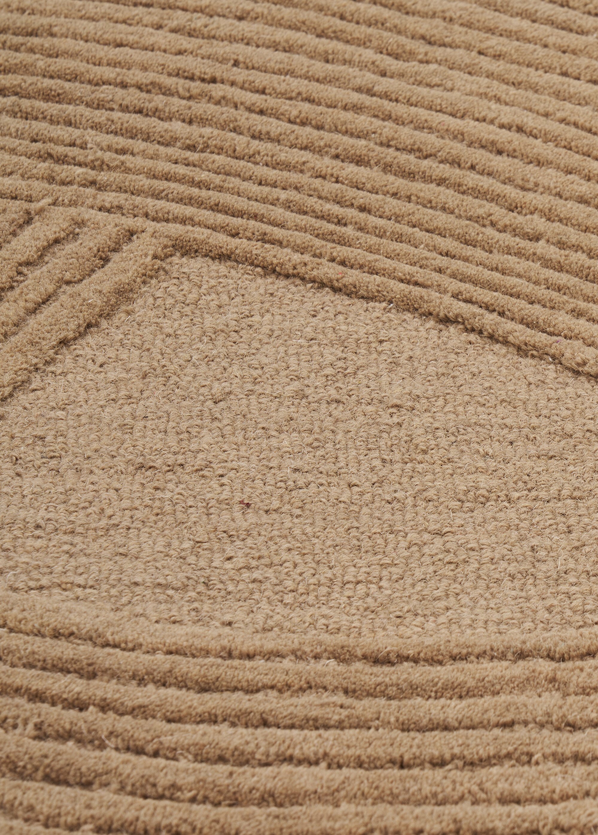 Tapis graphique pure laine tufté main 2F Marron HN-3981534 DE3