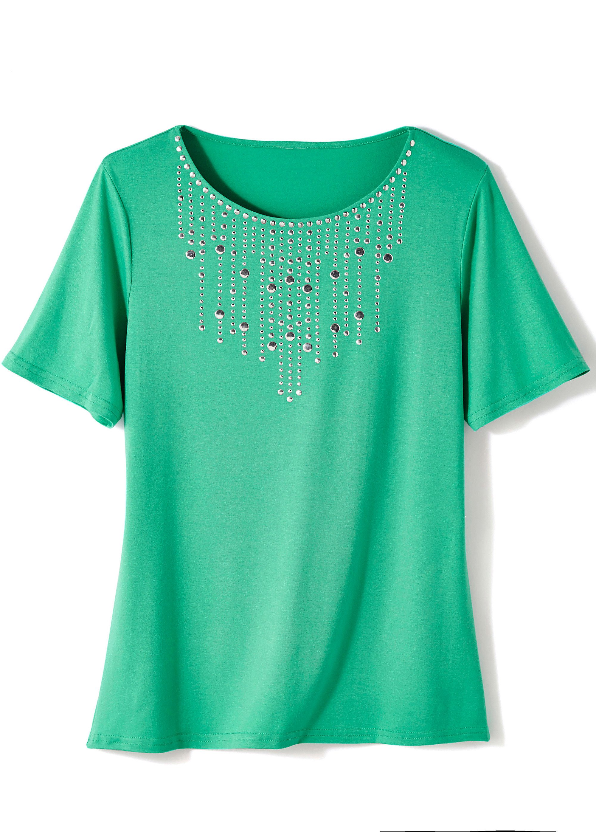 T-shirt manches courtes clouté fantaisie