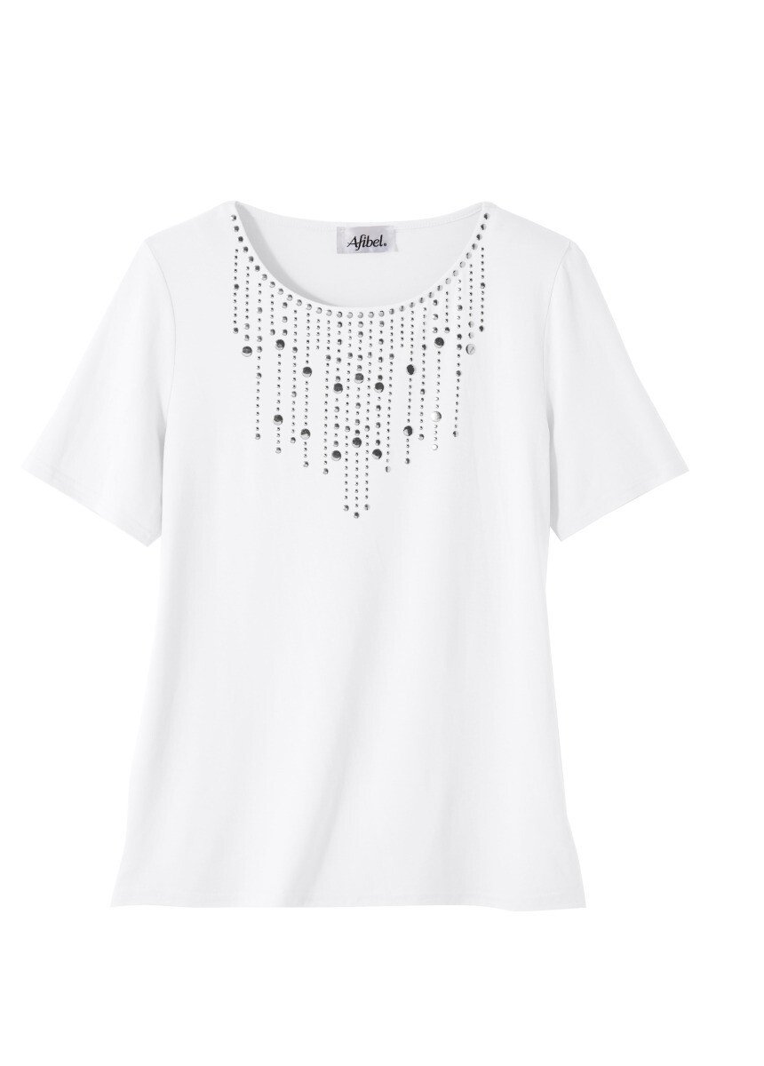 T-shirt manches courtes clouté fantaisie