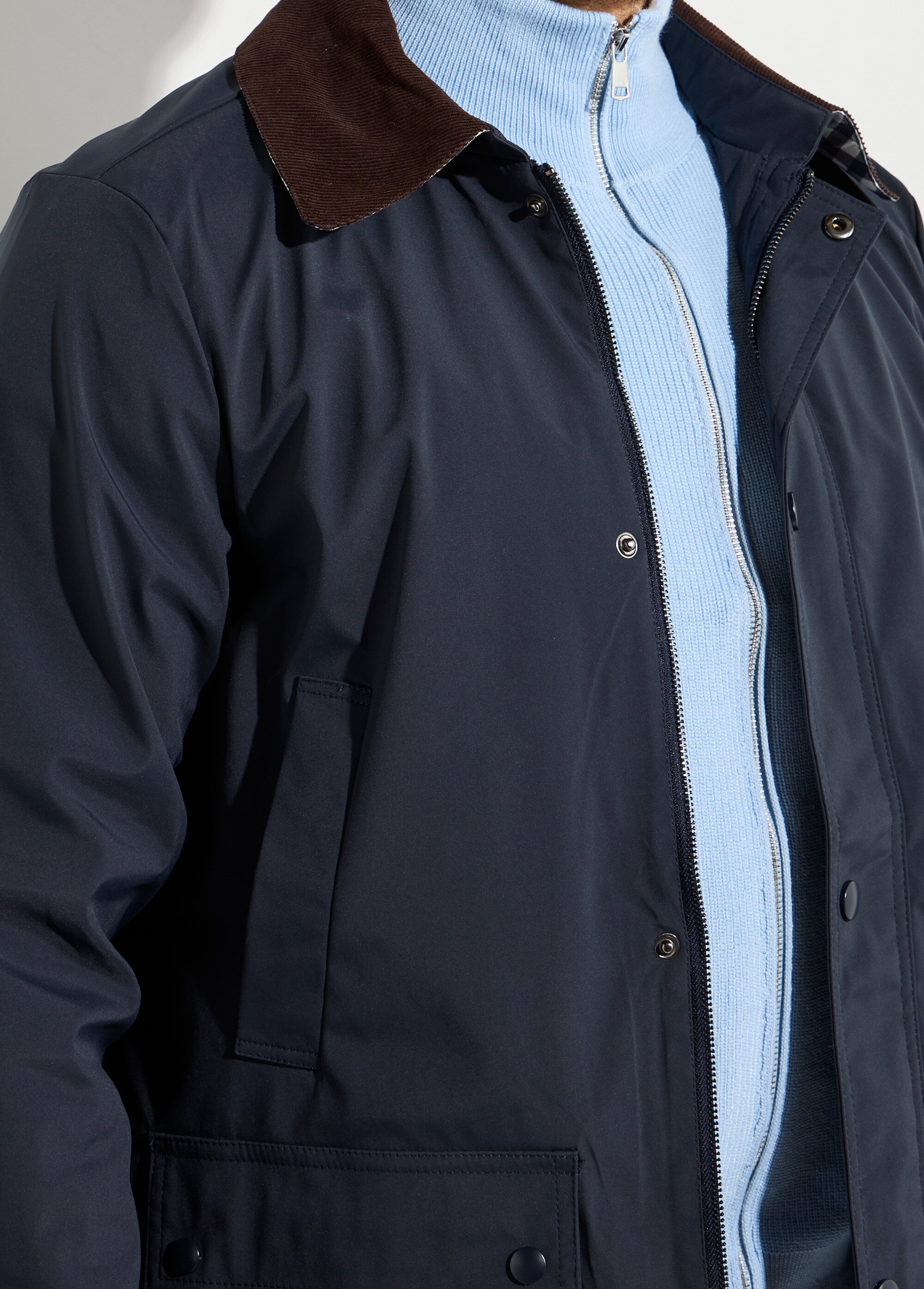 Veste déperlante avec col en velours