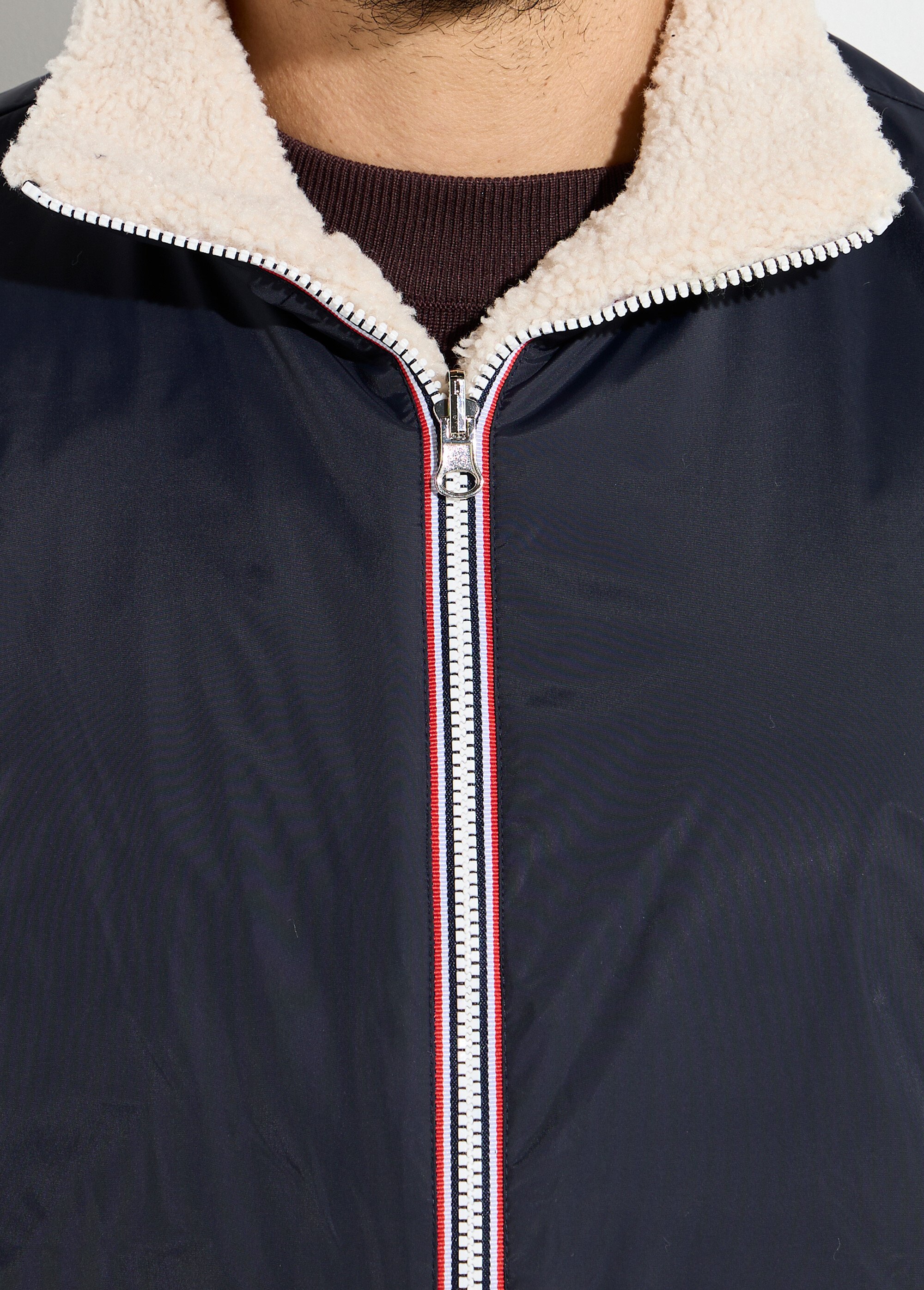 Blouson sans manches déperlant fourré Homme Bleu LAU6045 DE2