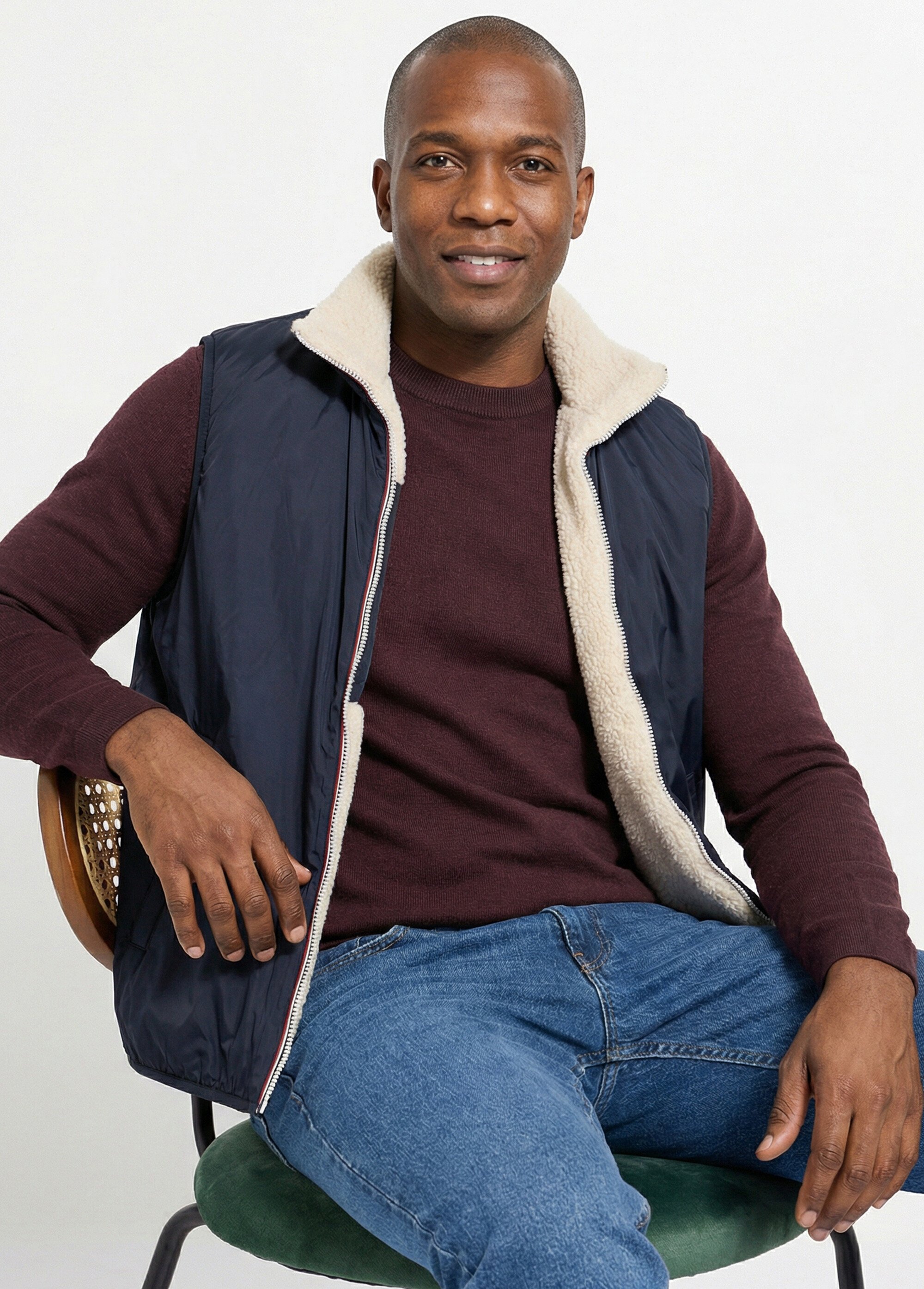 Blouson sans manches déperlant fourré