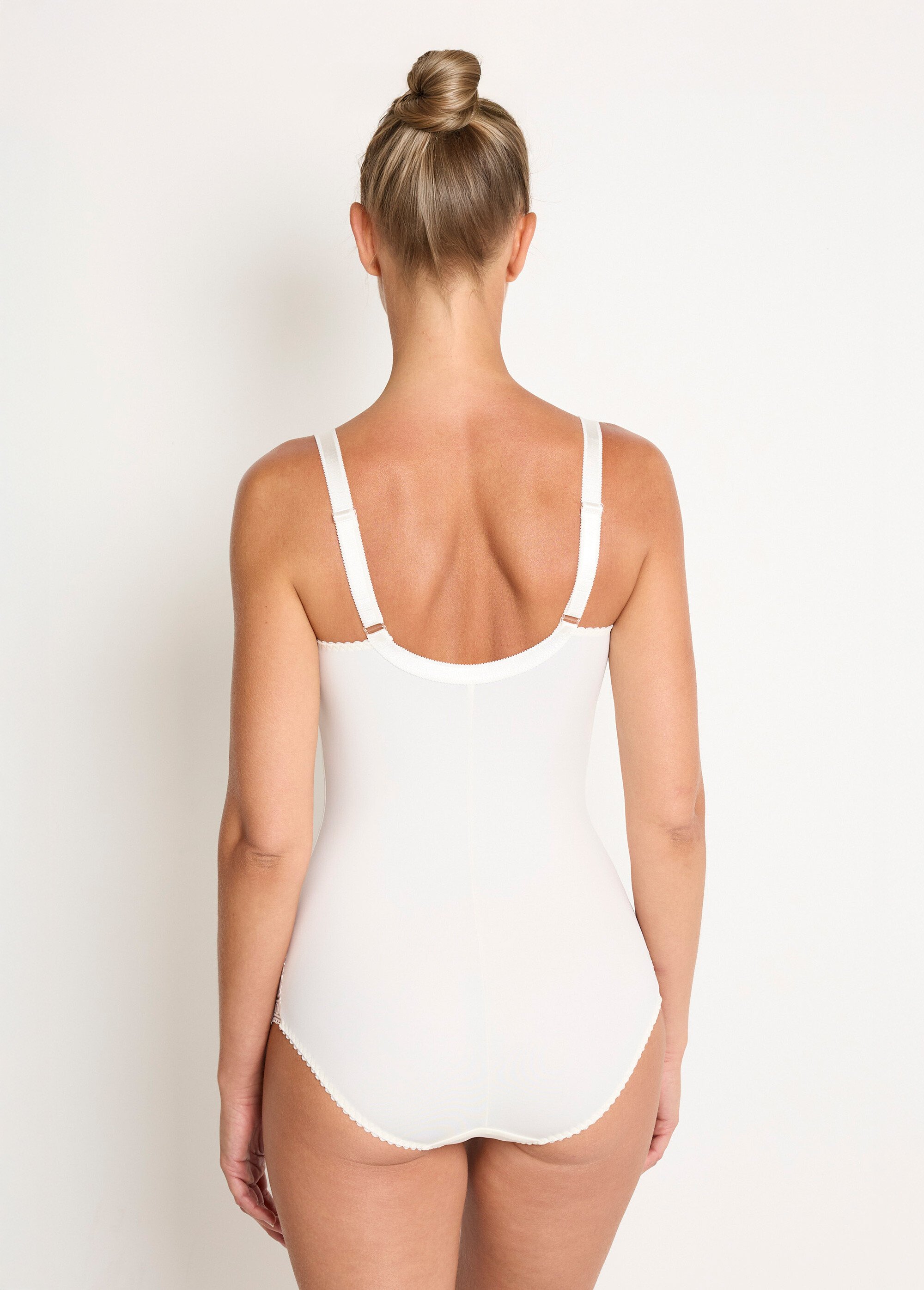 Body gainant sans armatures dentelle Femme Beige VELOUTER DO1