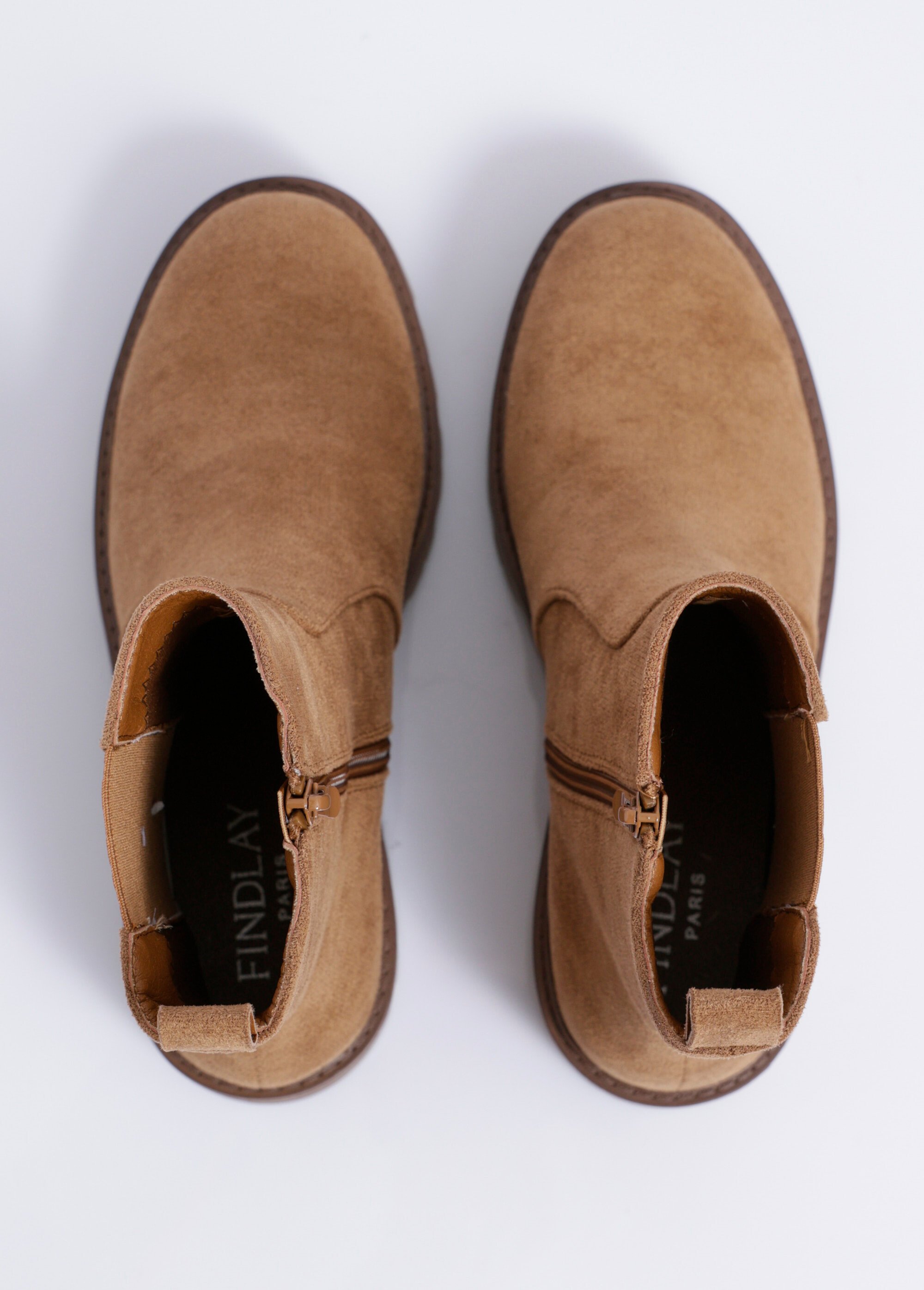 Boots style creepers avec détail léopard Femme Marron COVY2275 OV1