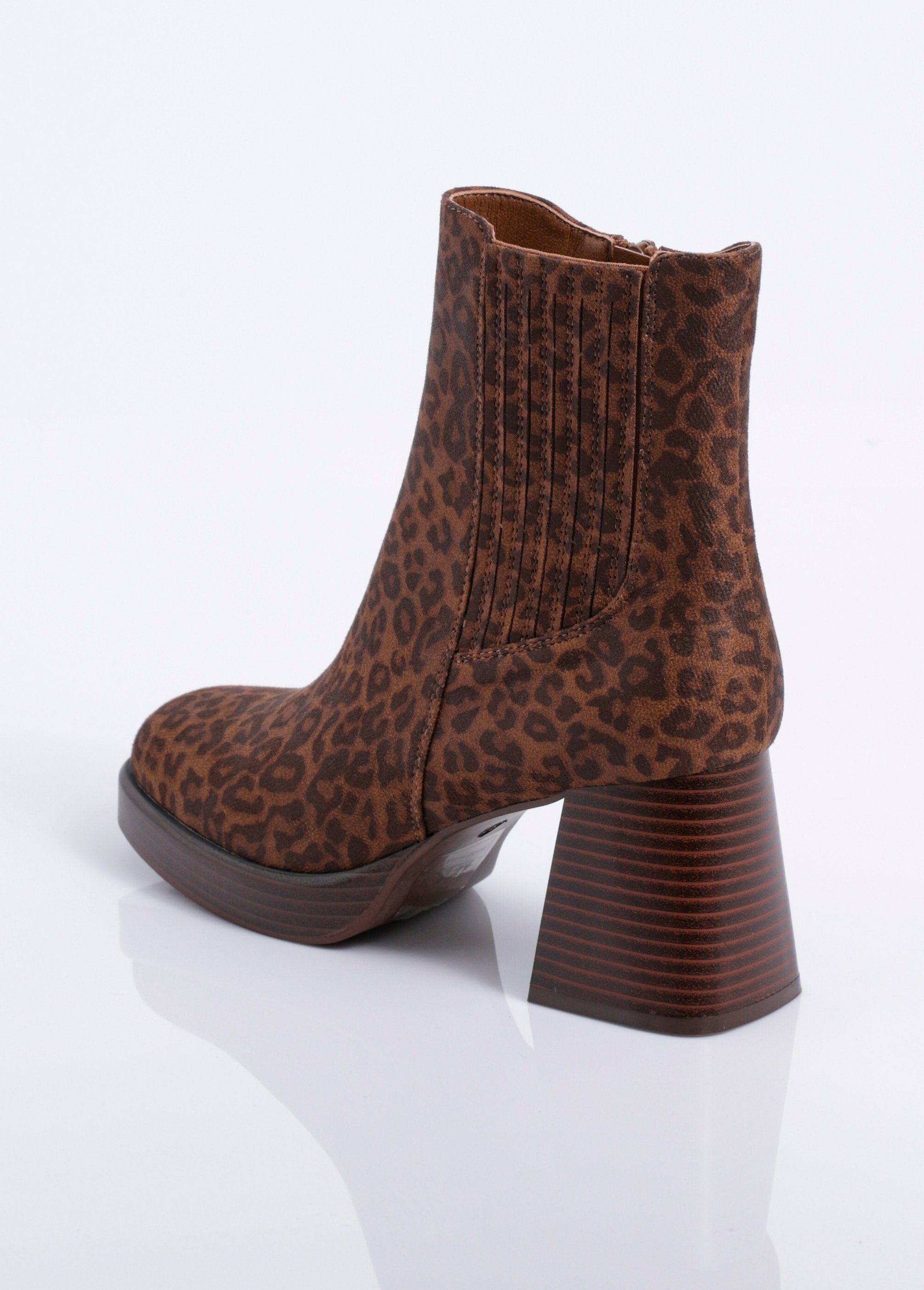 Bottines compensées suédine, talon haut