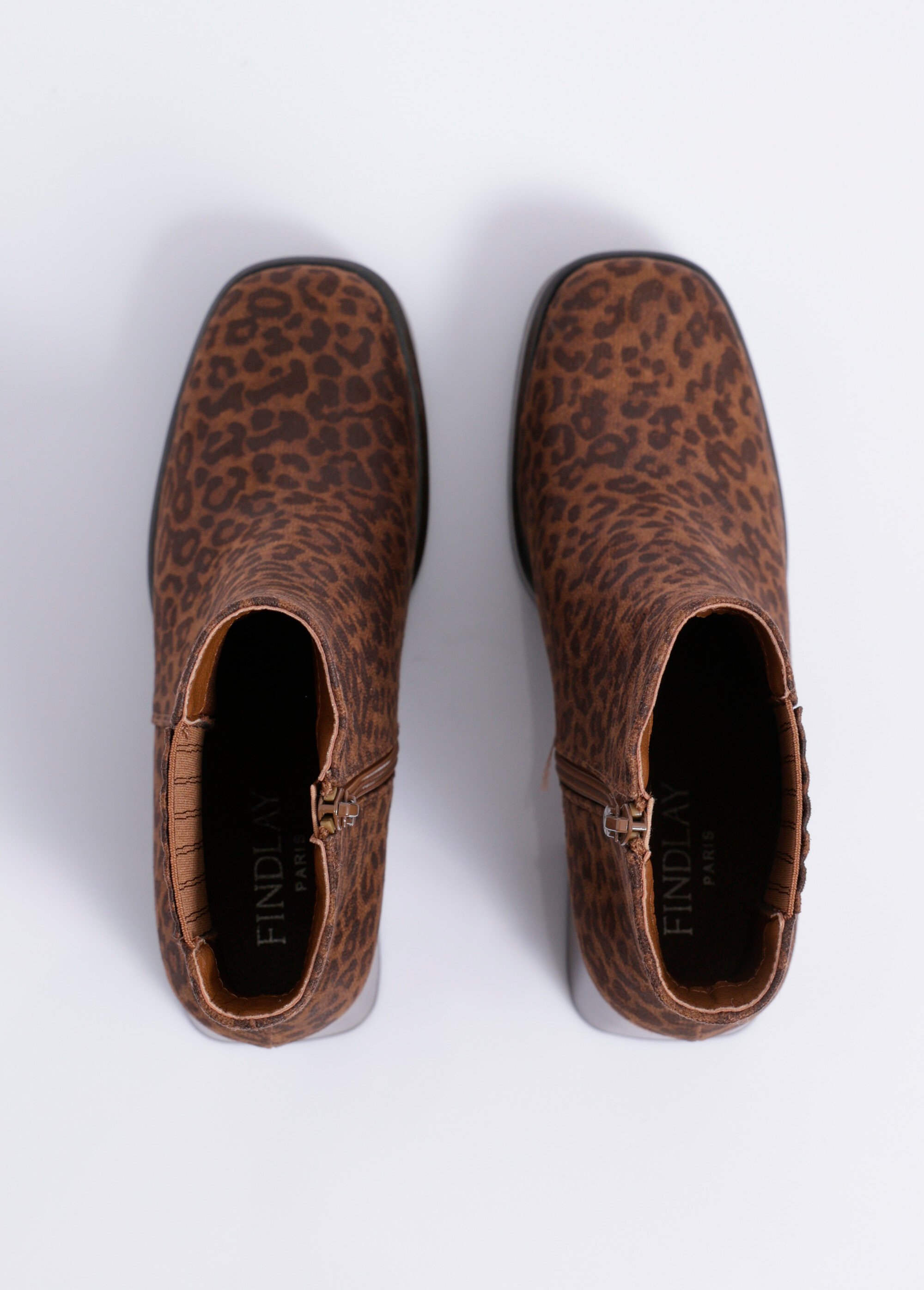 Bottines compensées suédine, talon haut Femme Marron COVY2351 OV1