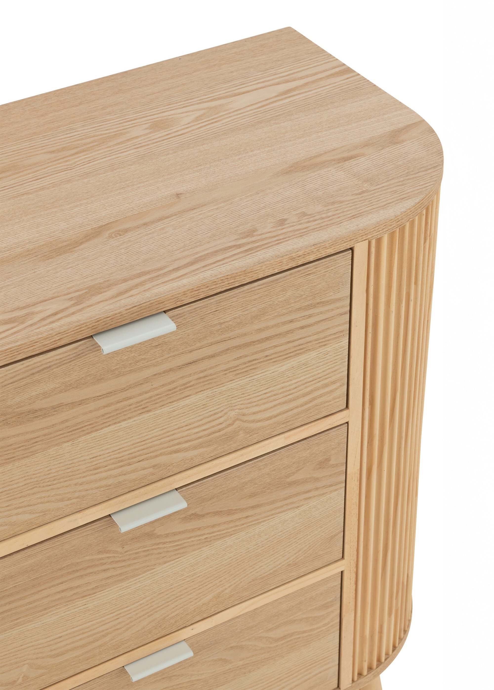 Buffet en bois rainuré, 3 tiroirs BEIGE JP-50773 DE2