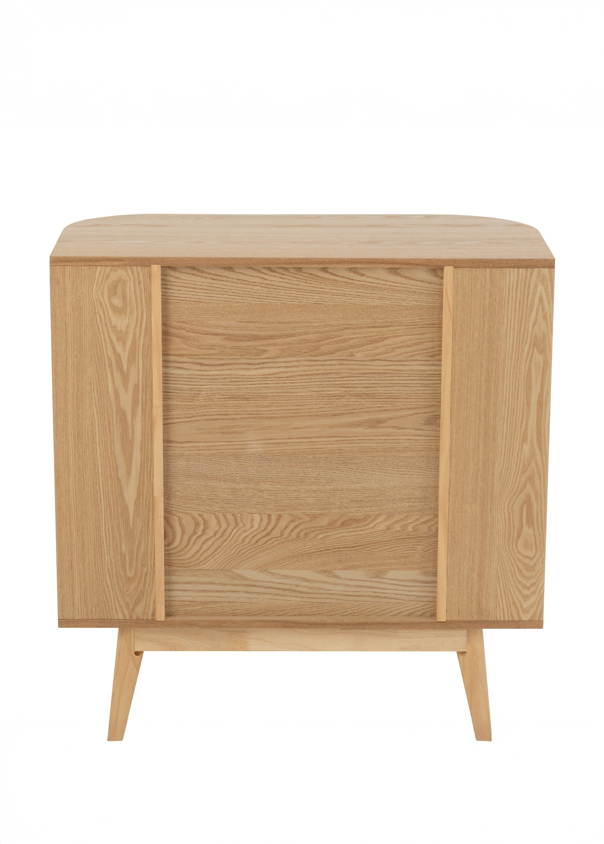 Buffet en bois rainuré, 3 tiroirs