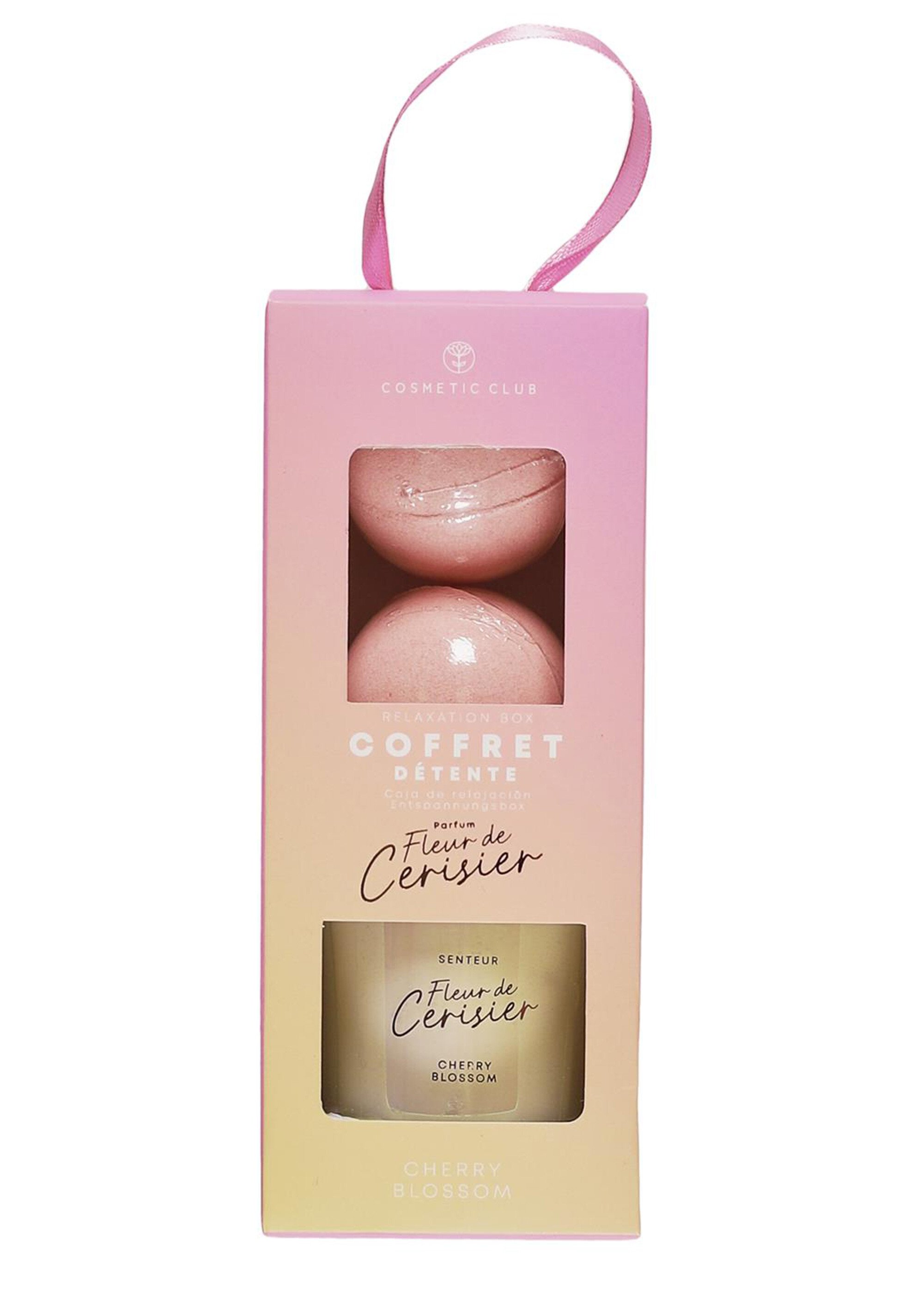 Coffret cadeau bougie + 2 bombes de bain Rose CMP-SC0574 DE1