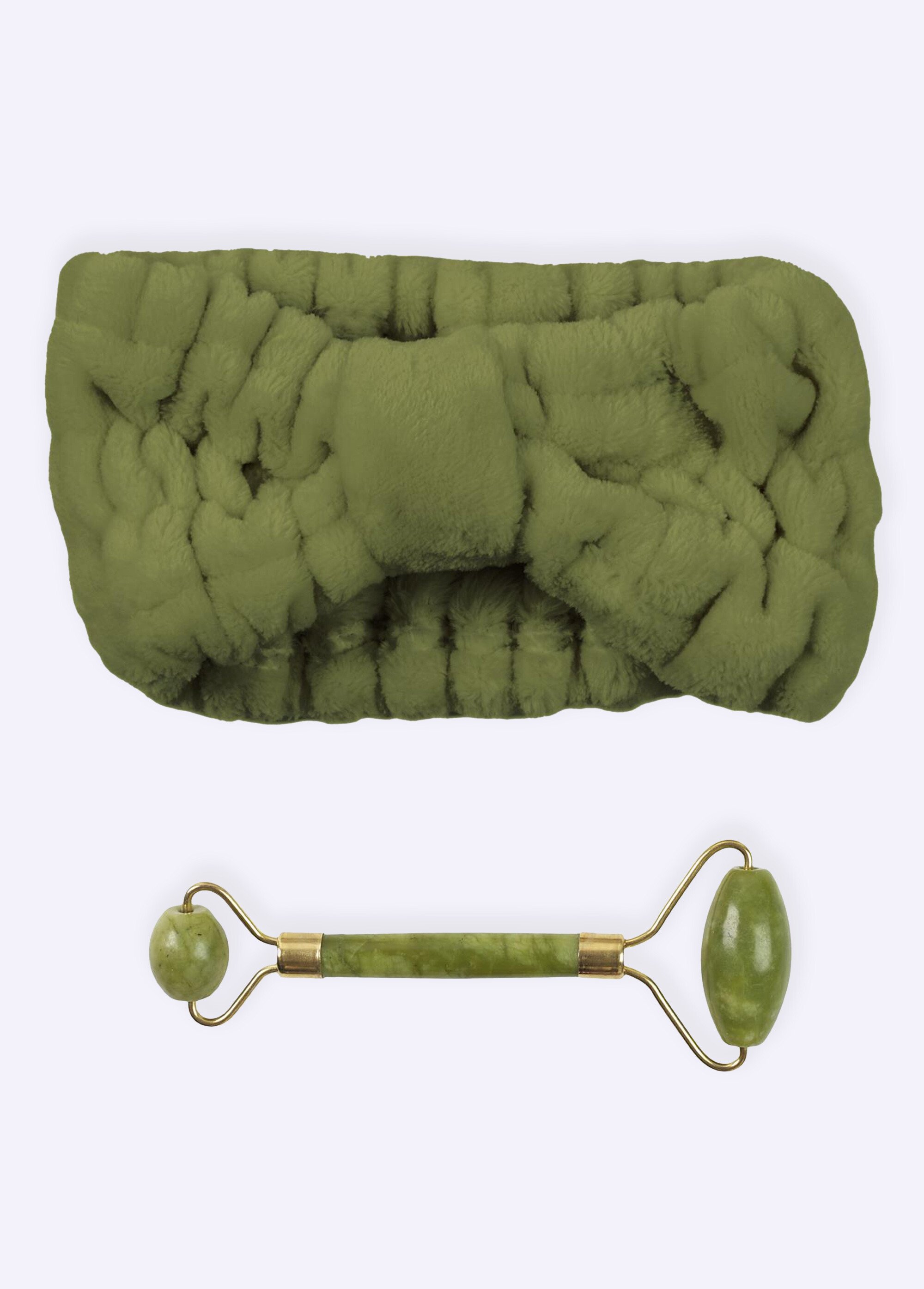 Coffret masseur Jade + bandeau cheveux Vert CMP-SC29459 FA1