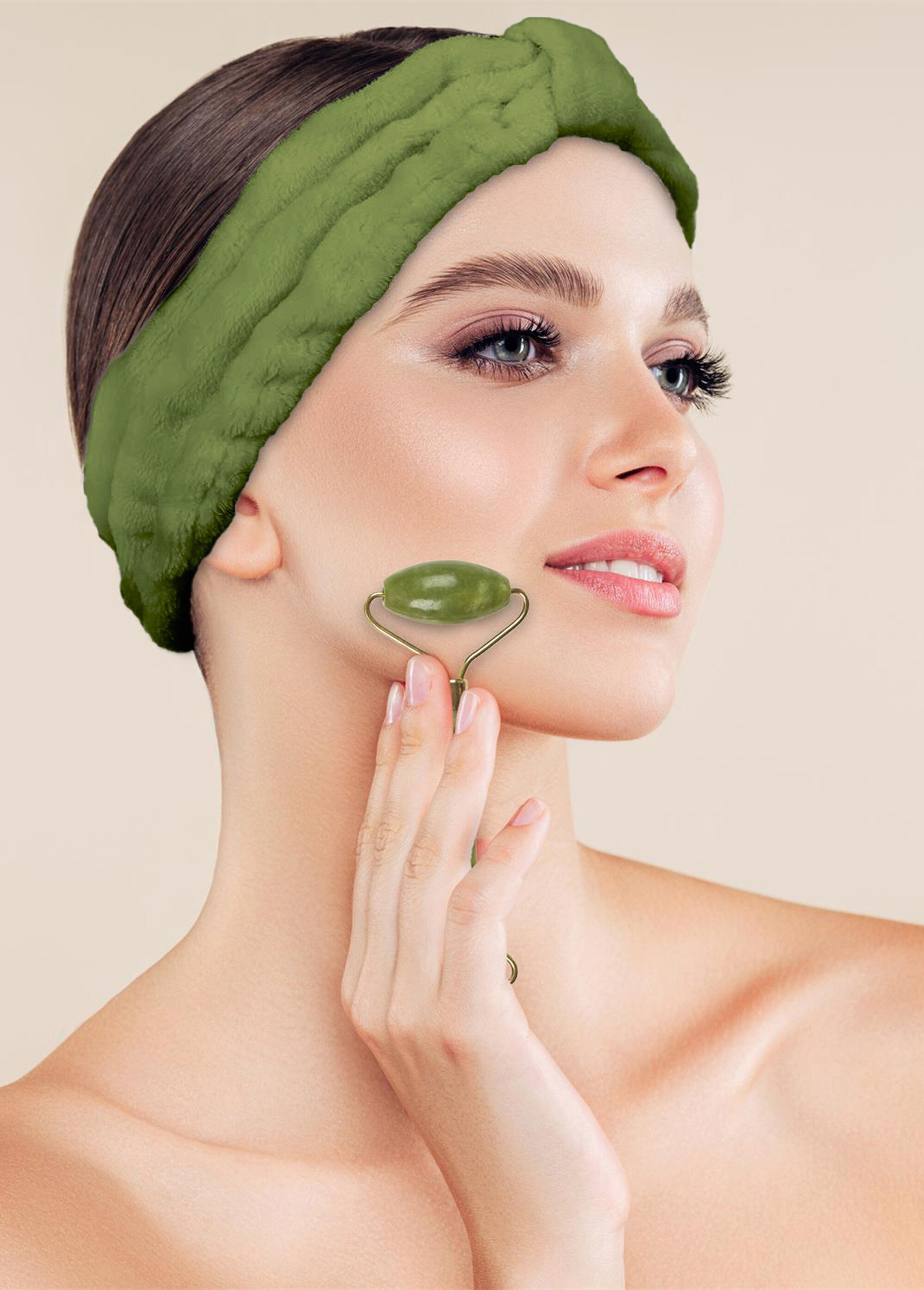 Coffret masseur Jade + bandeau cheveux Vert CMP-SC29459 SI1