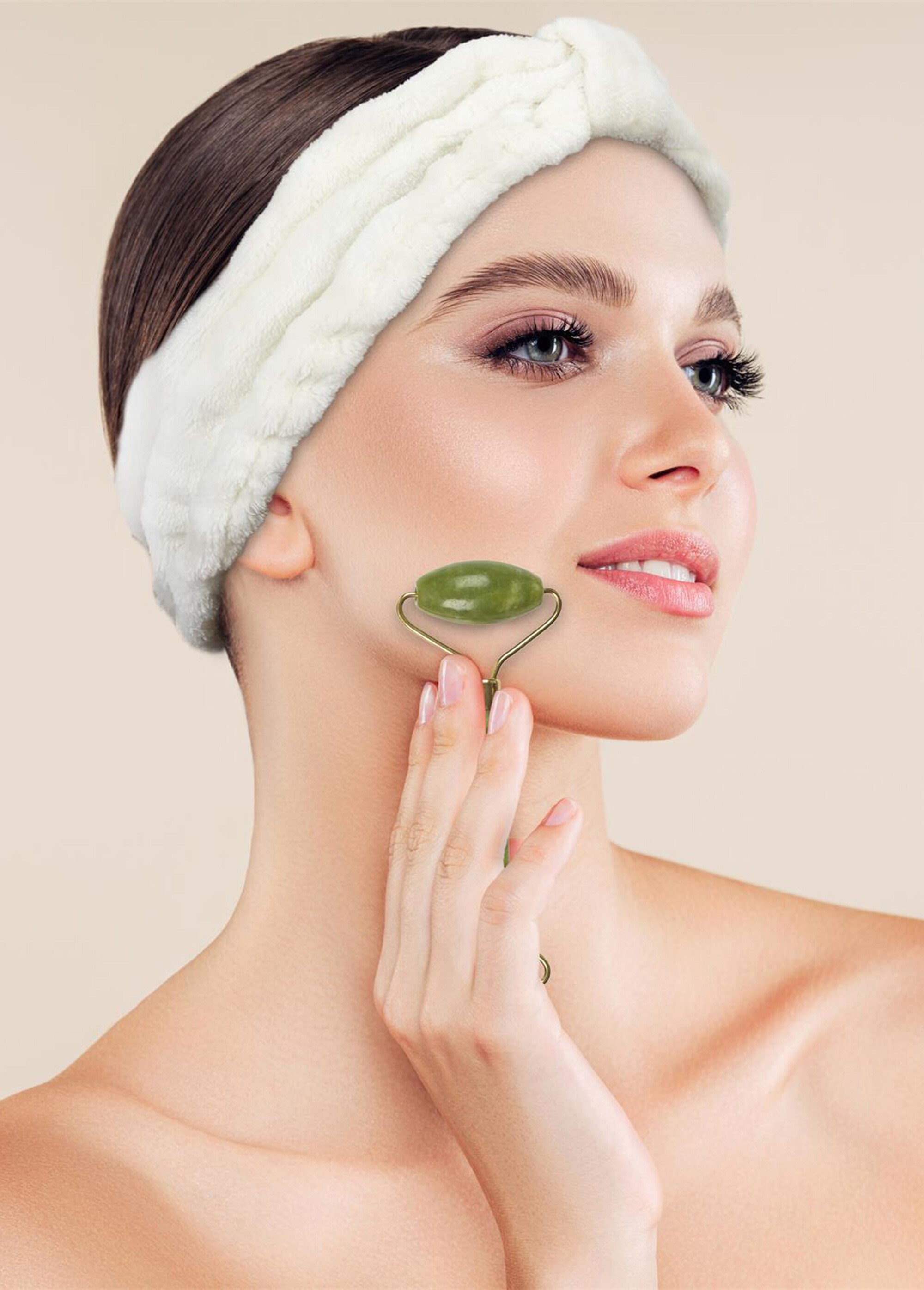 Coffret masseur Jade + bandeau cheveux Blanc CMP-SC29459 SI1