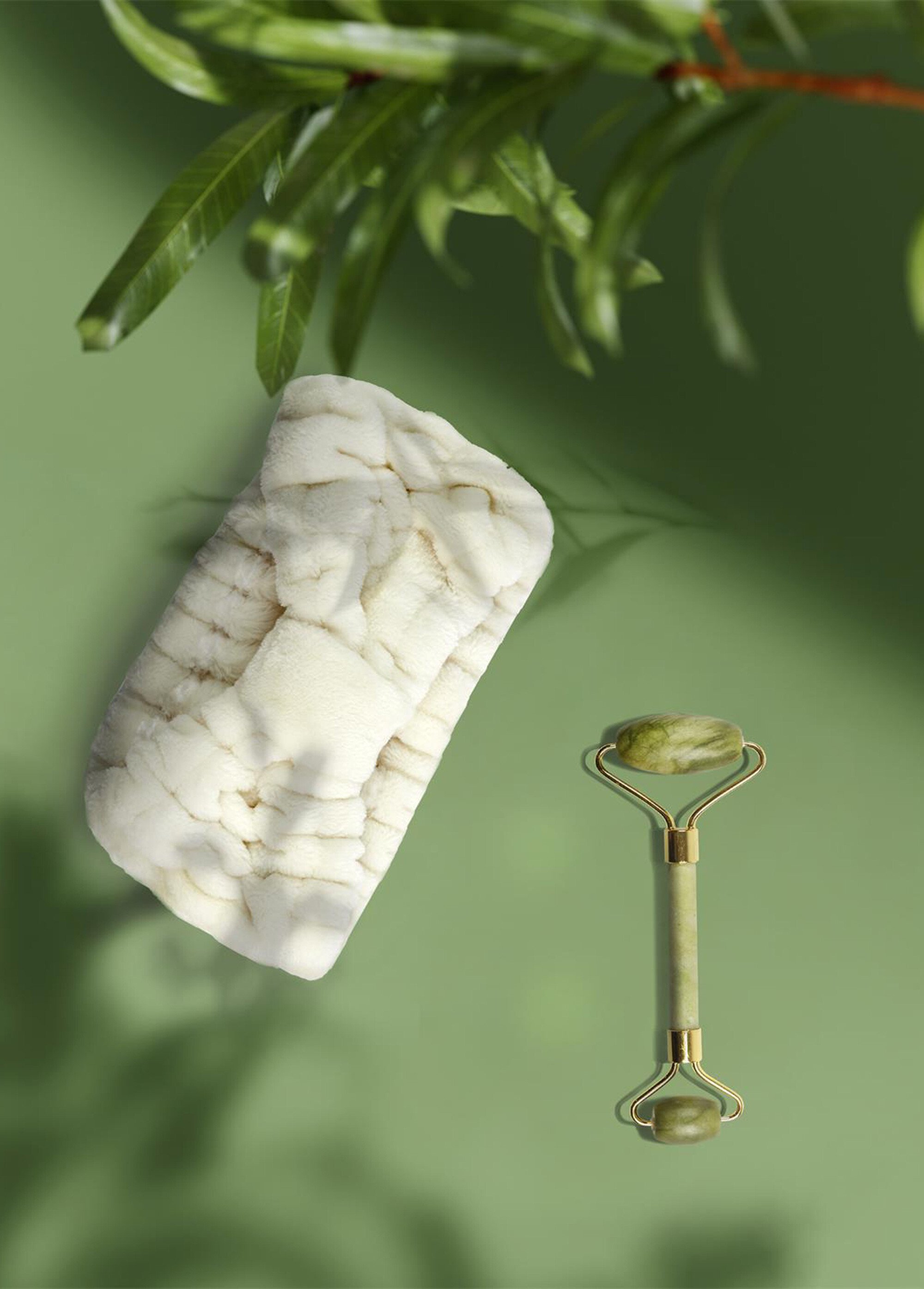 Coffret masseur Jade + bandeau cheveux Blanc CMP-SC29459 SI2