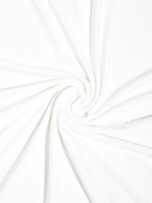 Coupon tissu habillement, jersey tramé BLANC COT142553 FA1