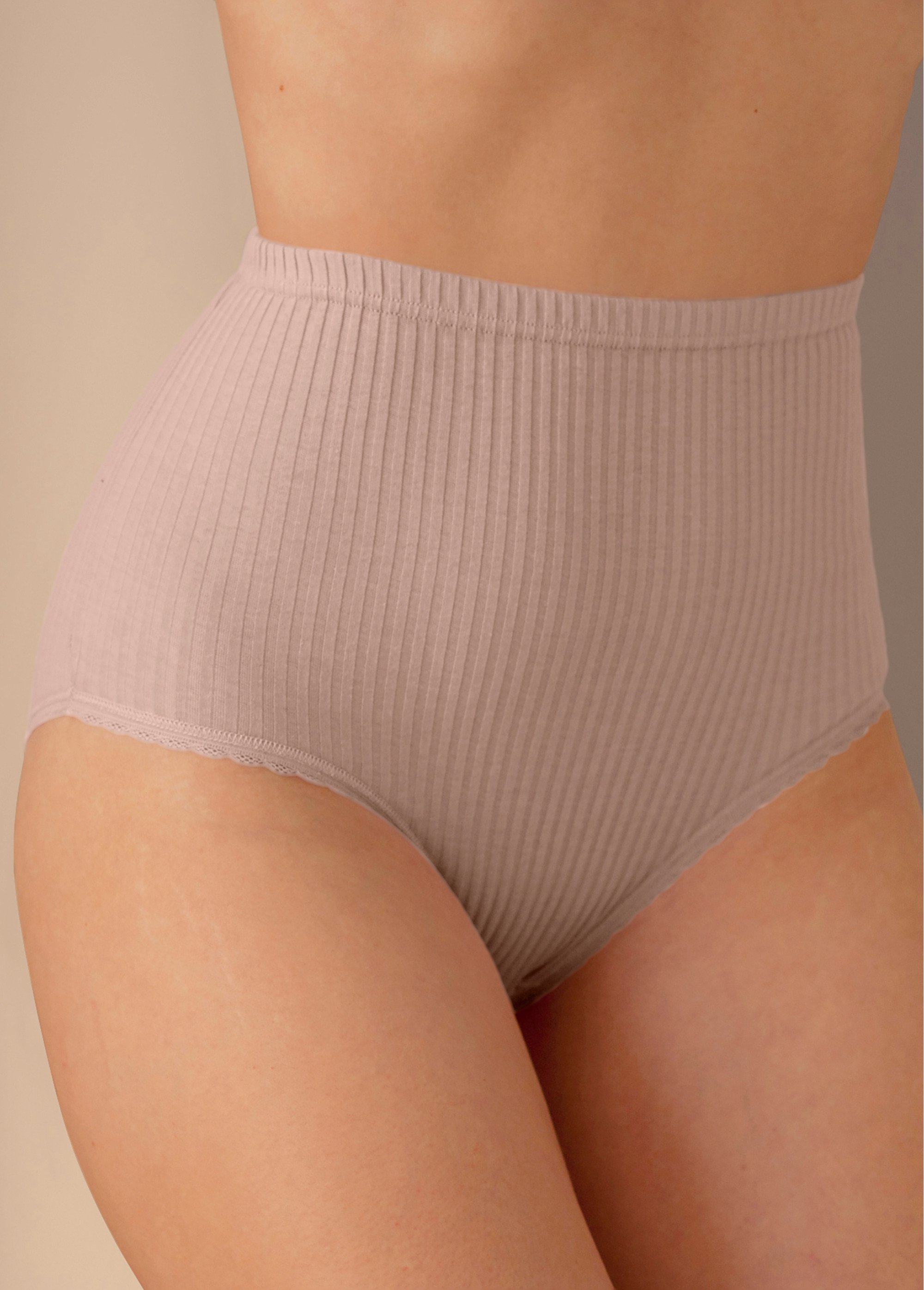 Culotte taille haute coton - lot de 4 Femme Violet DEBORAH FA3