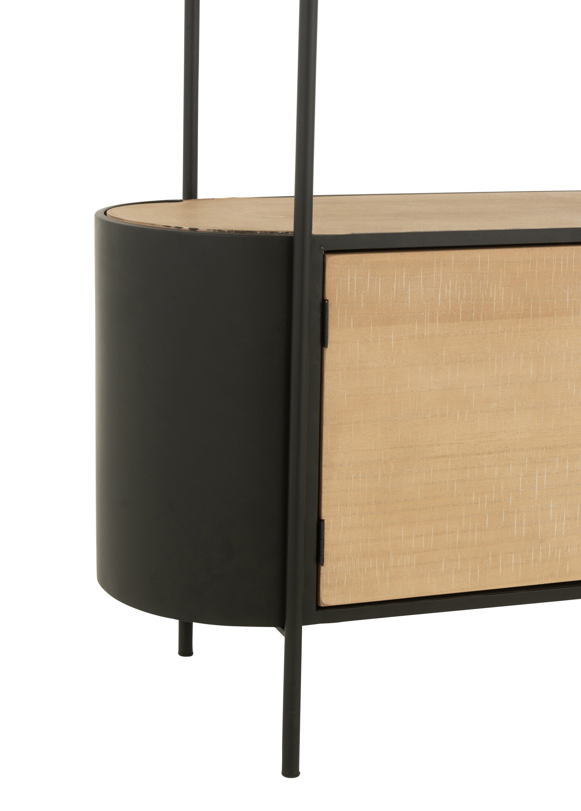 Etagère ovale chic métal et bois BEIGE JP-57584 DE2