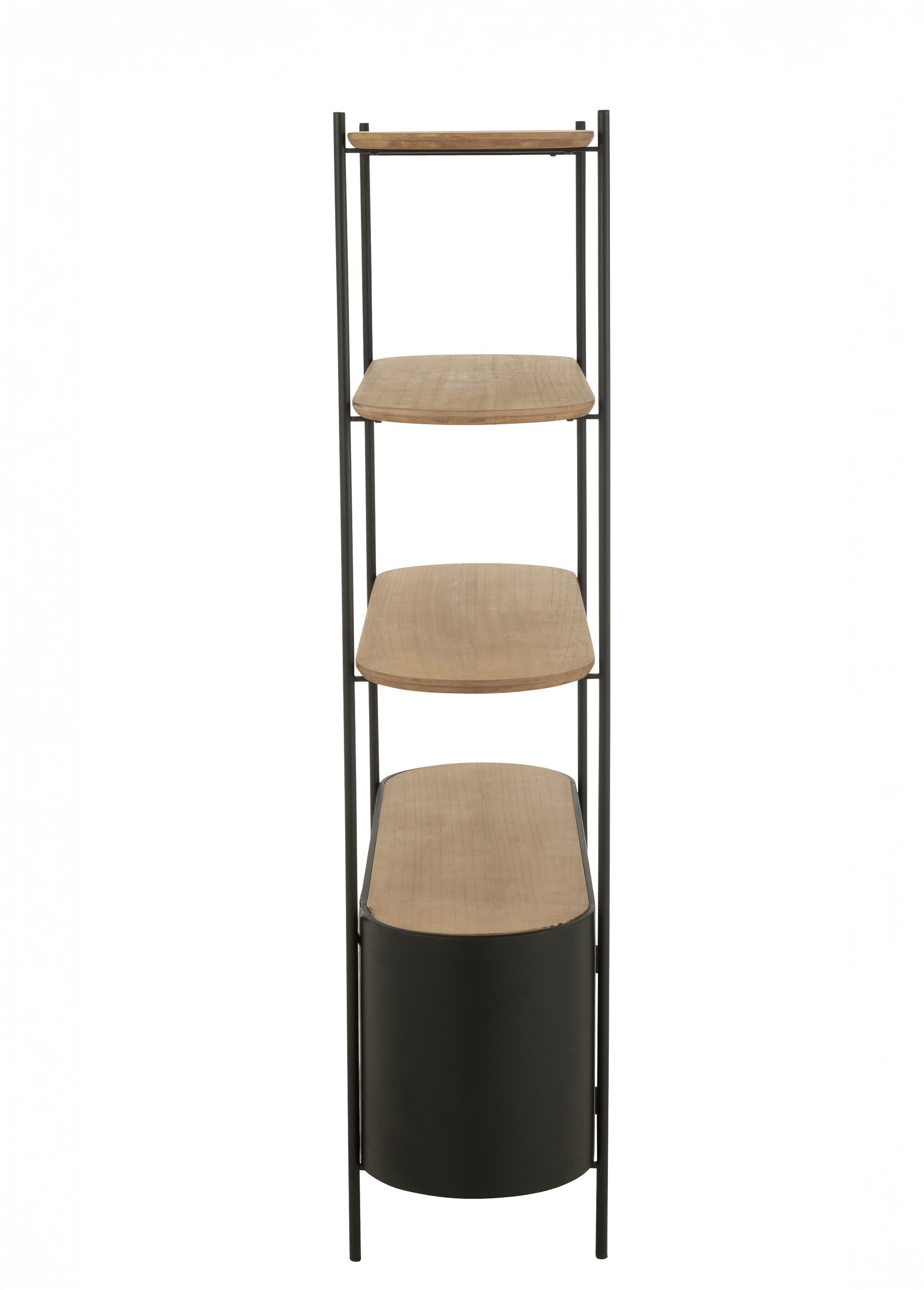 Etagère ovale chic métal et bois BEIGE JP-57584 DR1