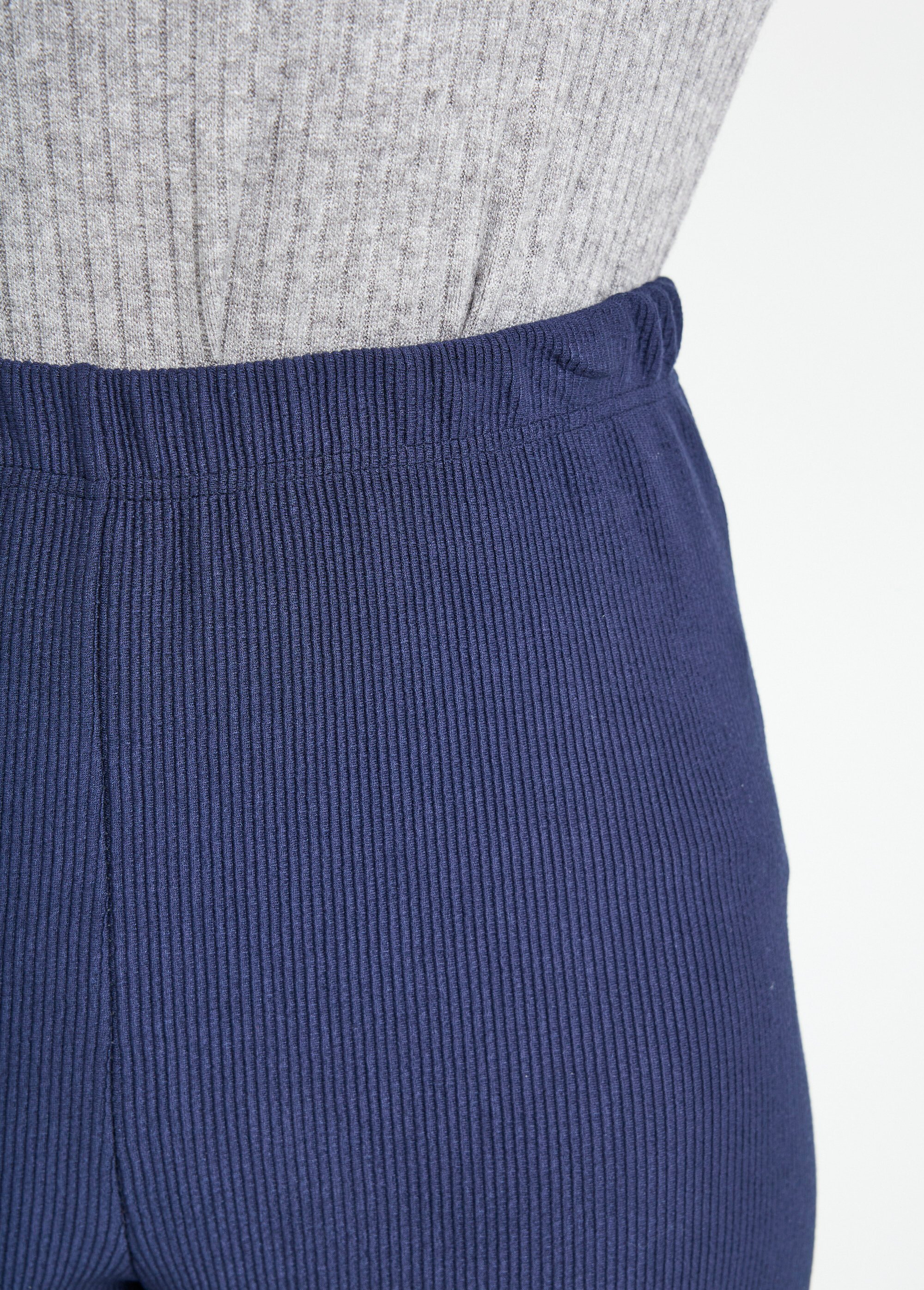 Legging côtelé taille élastiquée Femme Bleu NORRIS DE1