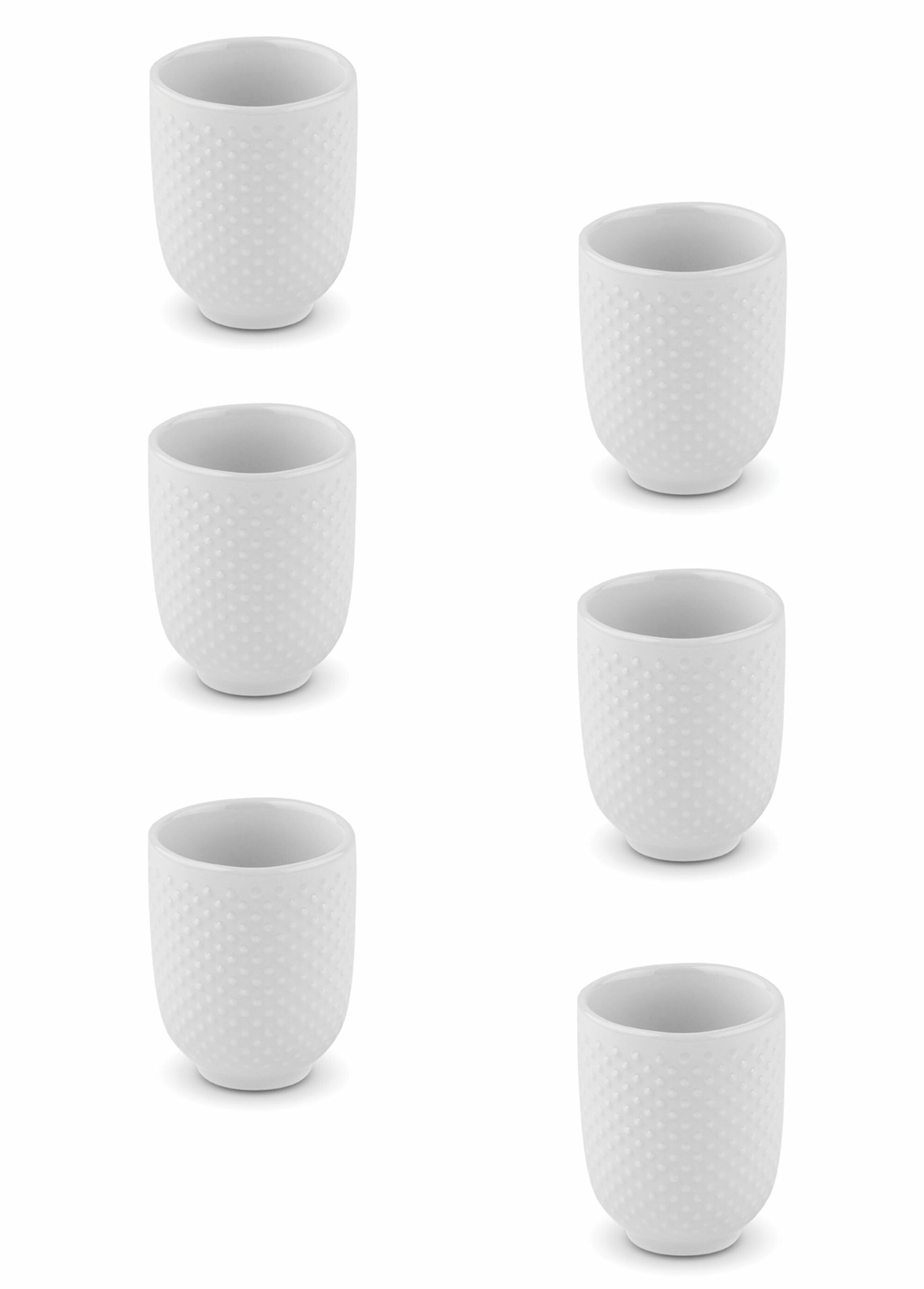 Lot de 6 tasses en porcelaine, Serenity