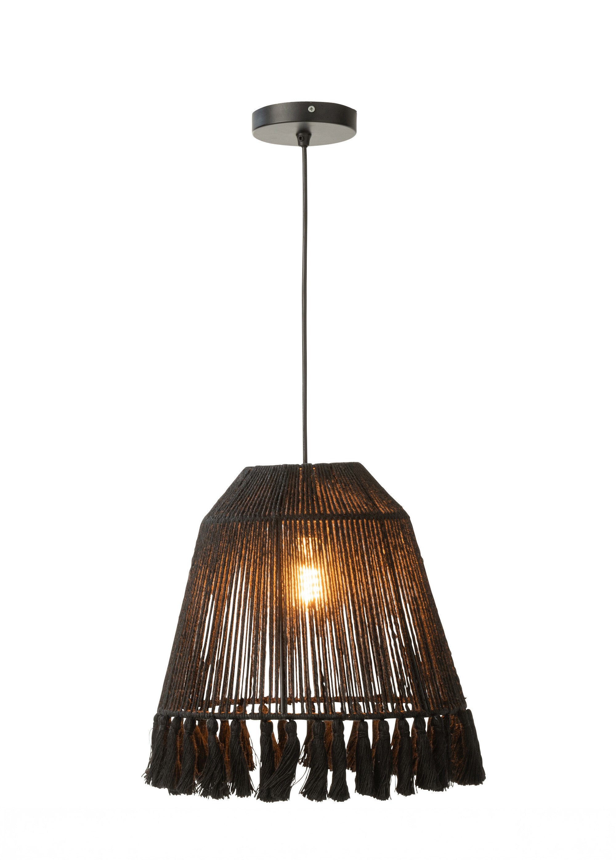 Luminaire forme abat jour, avec pompons BEIGE JP-30966 DE1