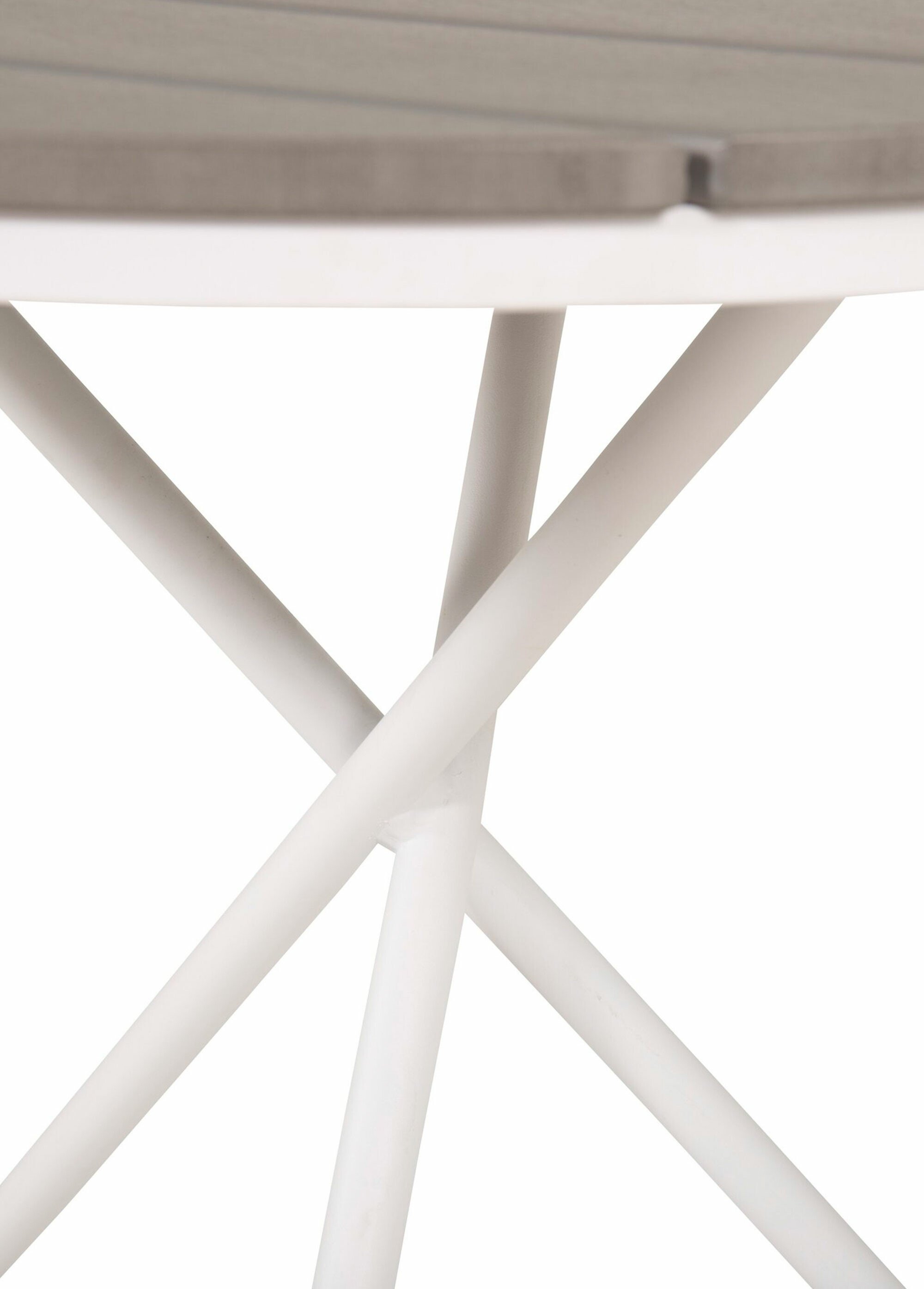 Petite table ronde structure trépied alu