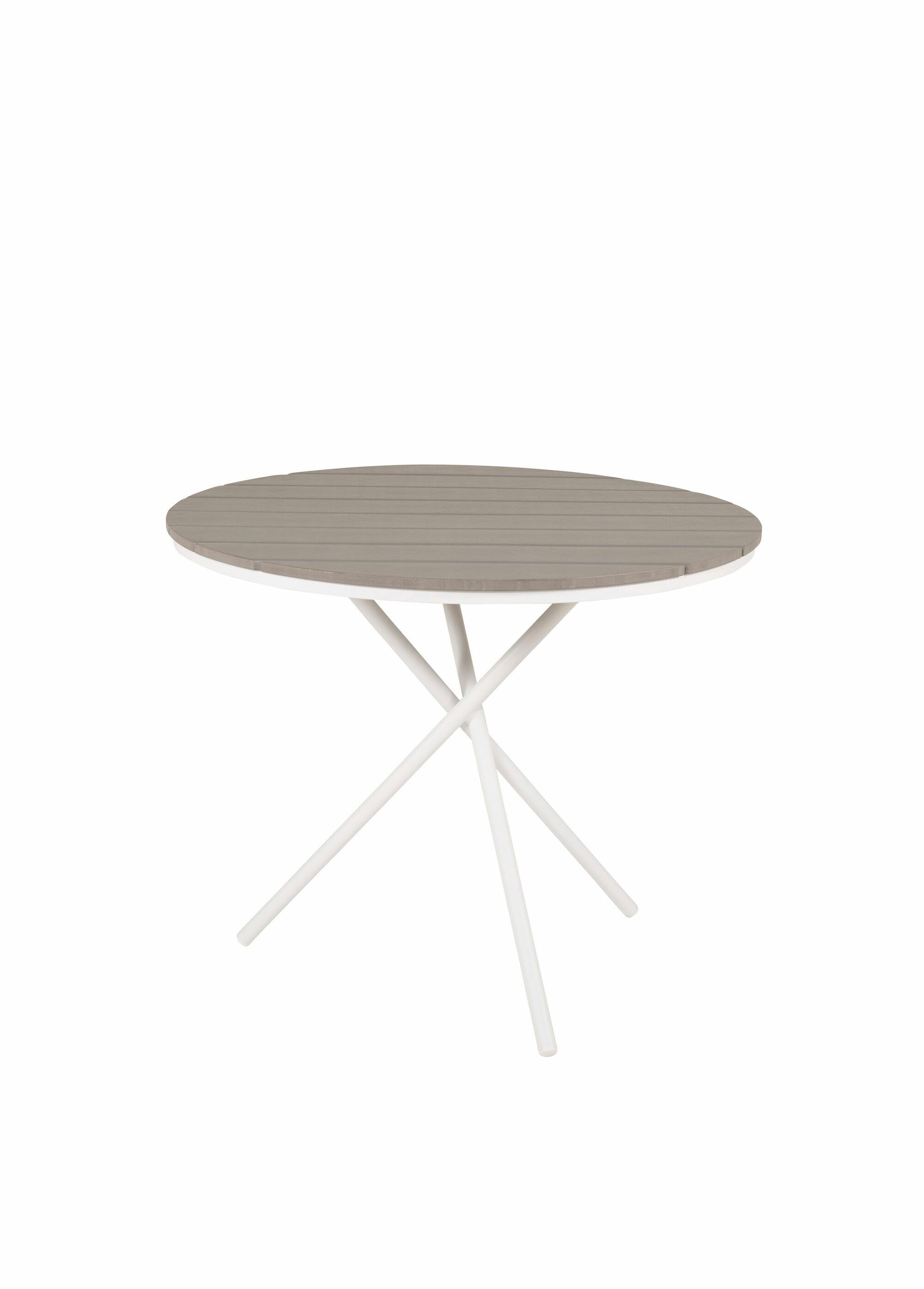 Petite table ronde structure trépied alu