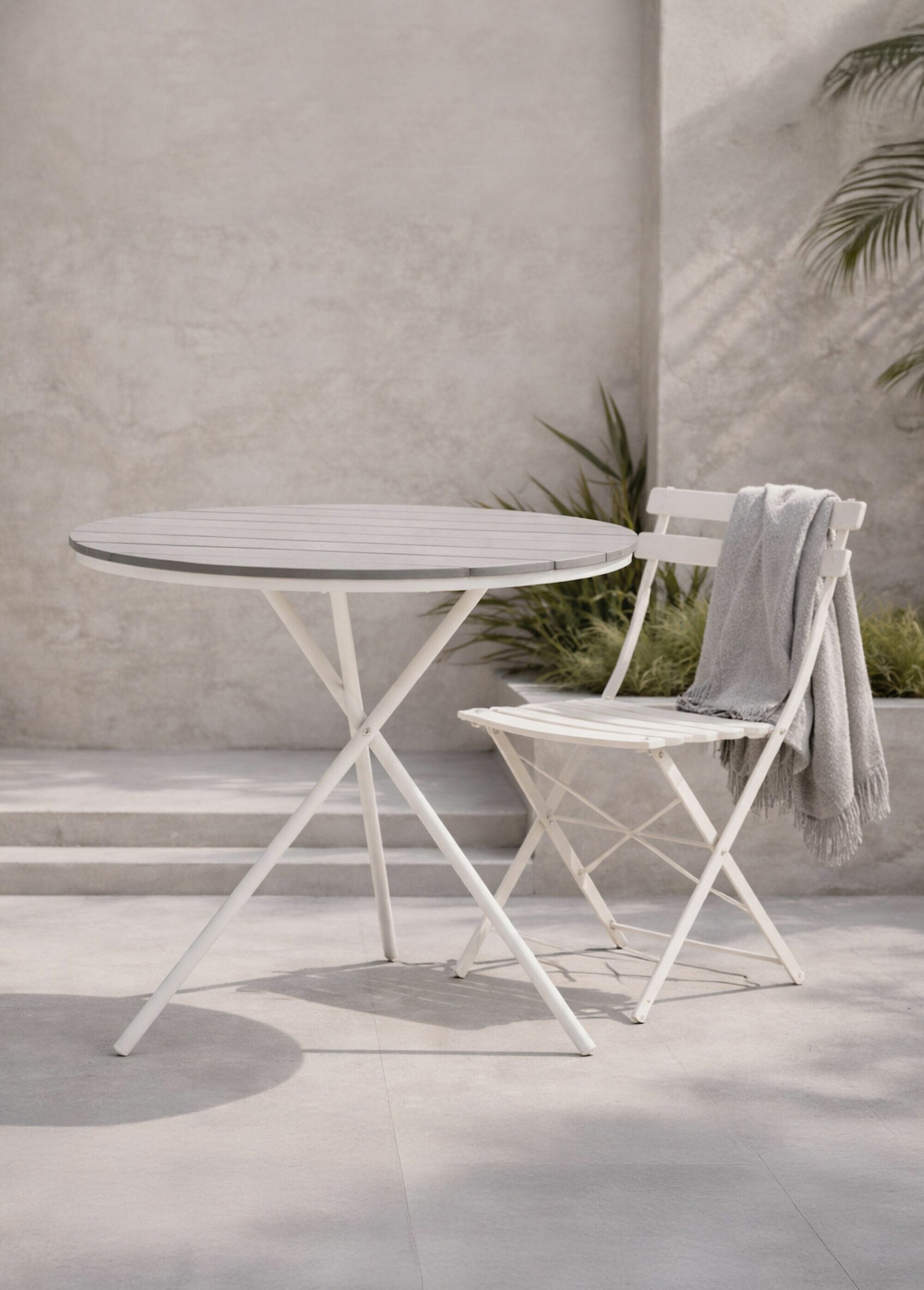 Petite table ronde structure trépied alu GRIS VEN-9292-400 SI1