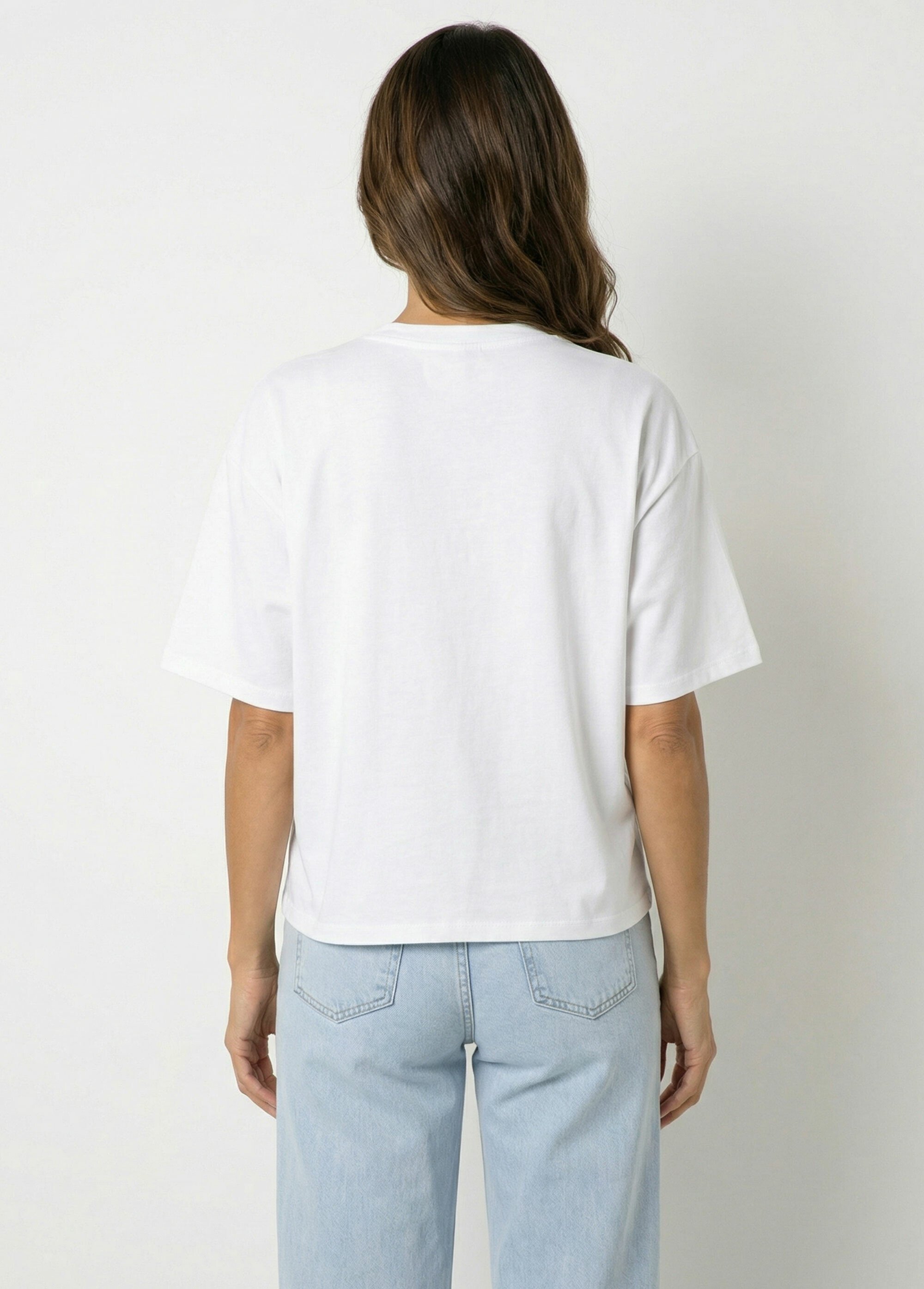 T-shirt loose extensible manches courtes