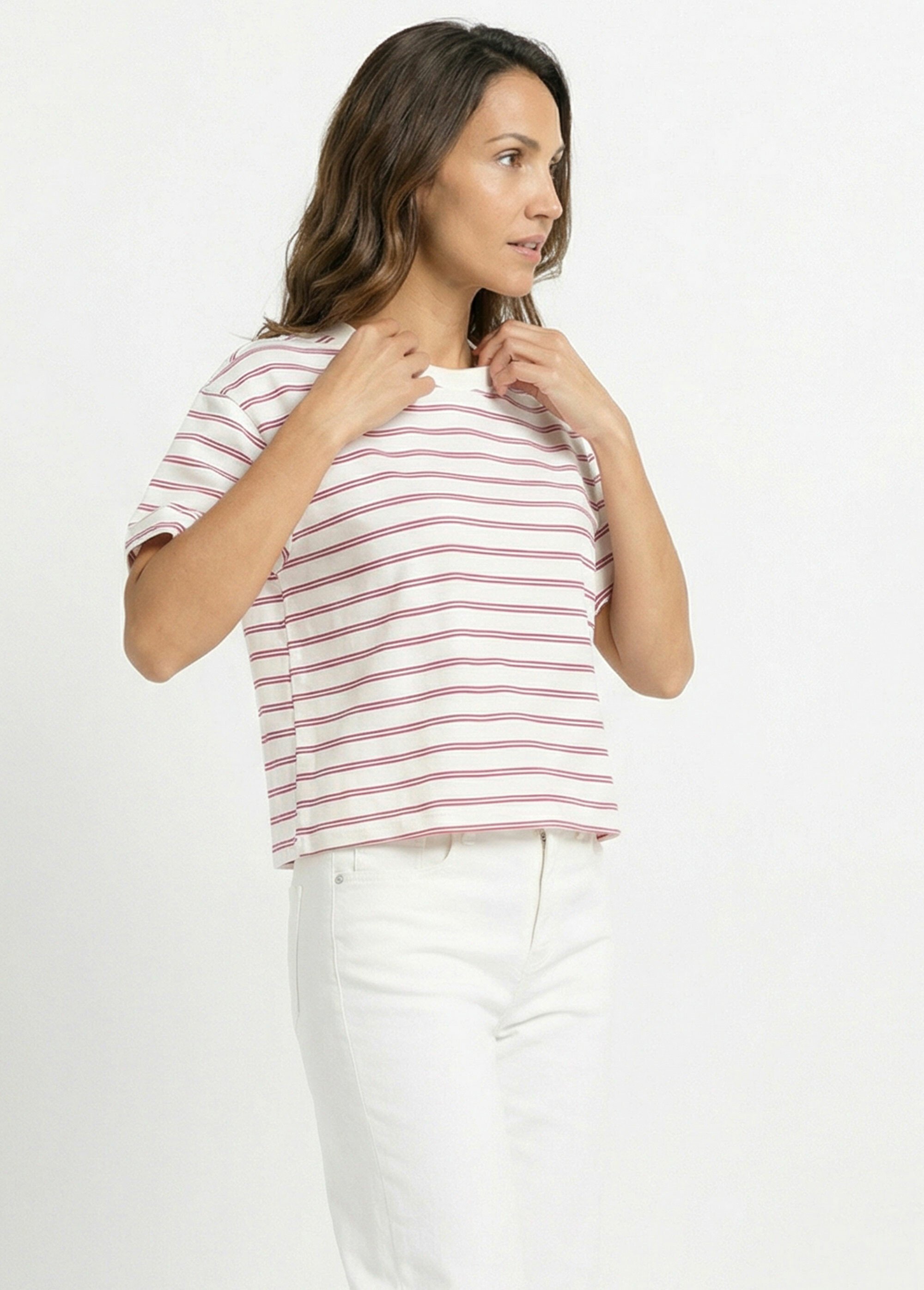 T-shirt manches courtes rayures vintage