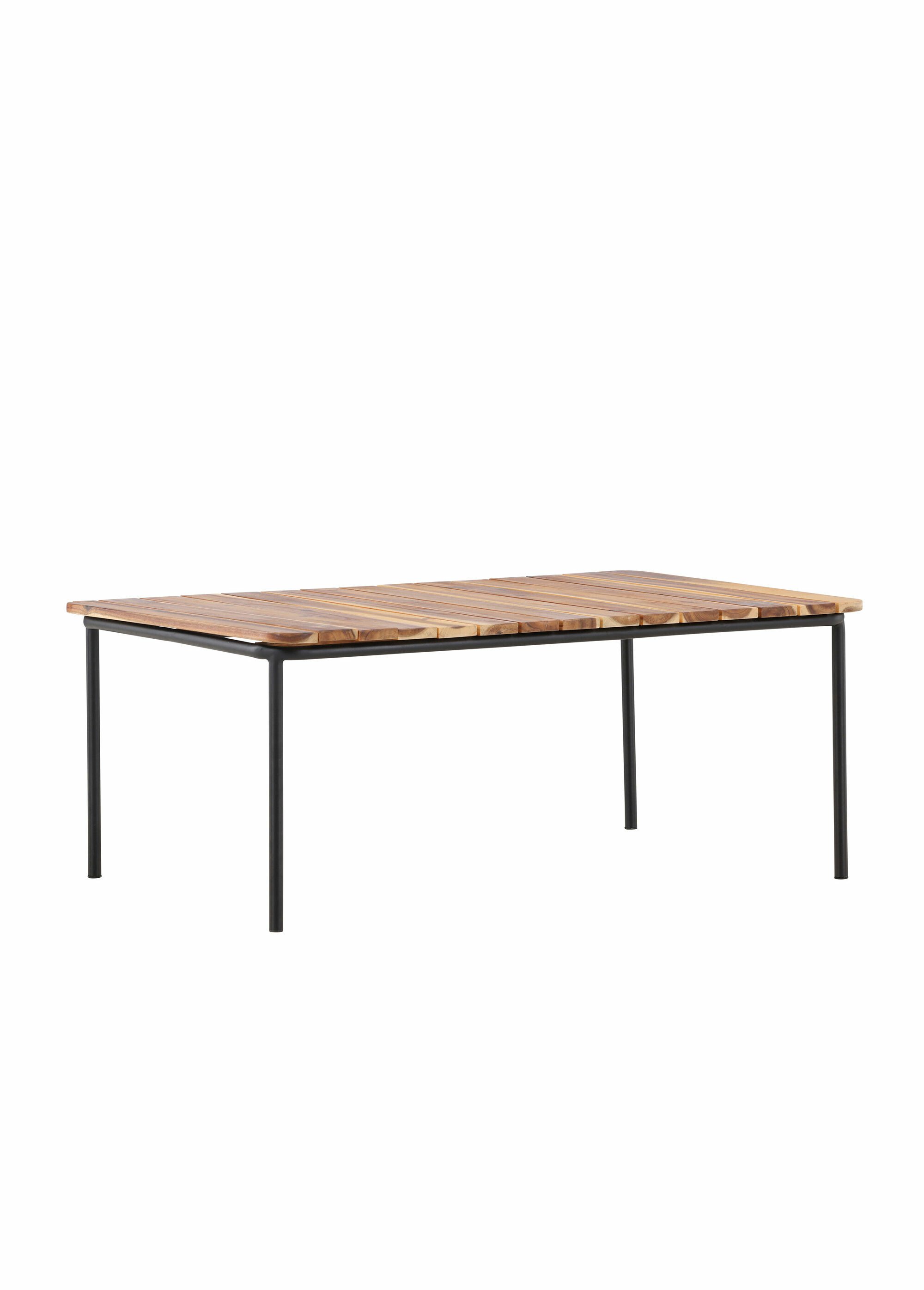 Table basse outdoor acier et bois acacia